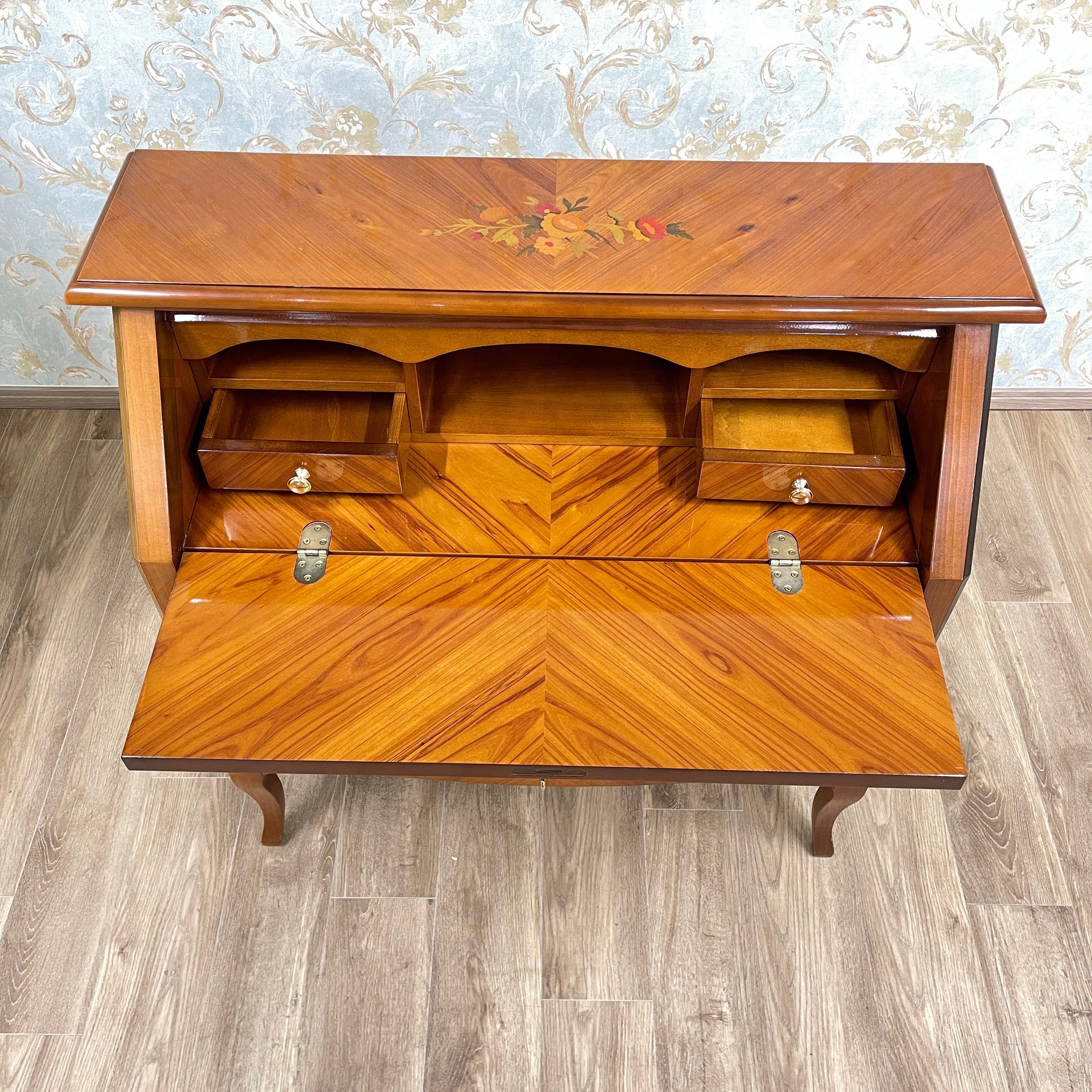 【アンティーク】 ライティングデスク ビューロー /
/ 象嵌(インレイ)