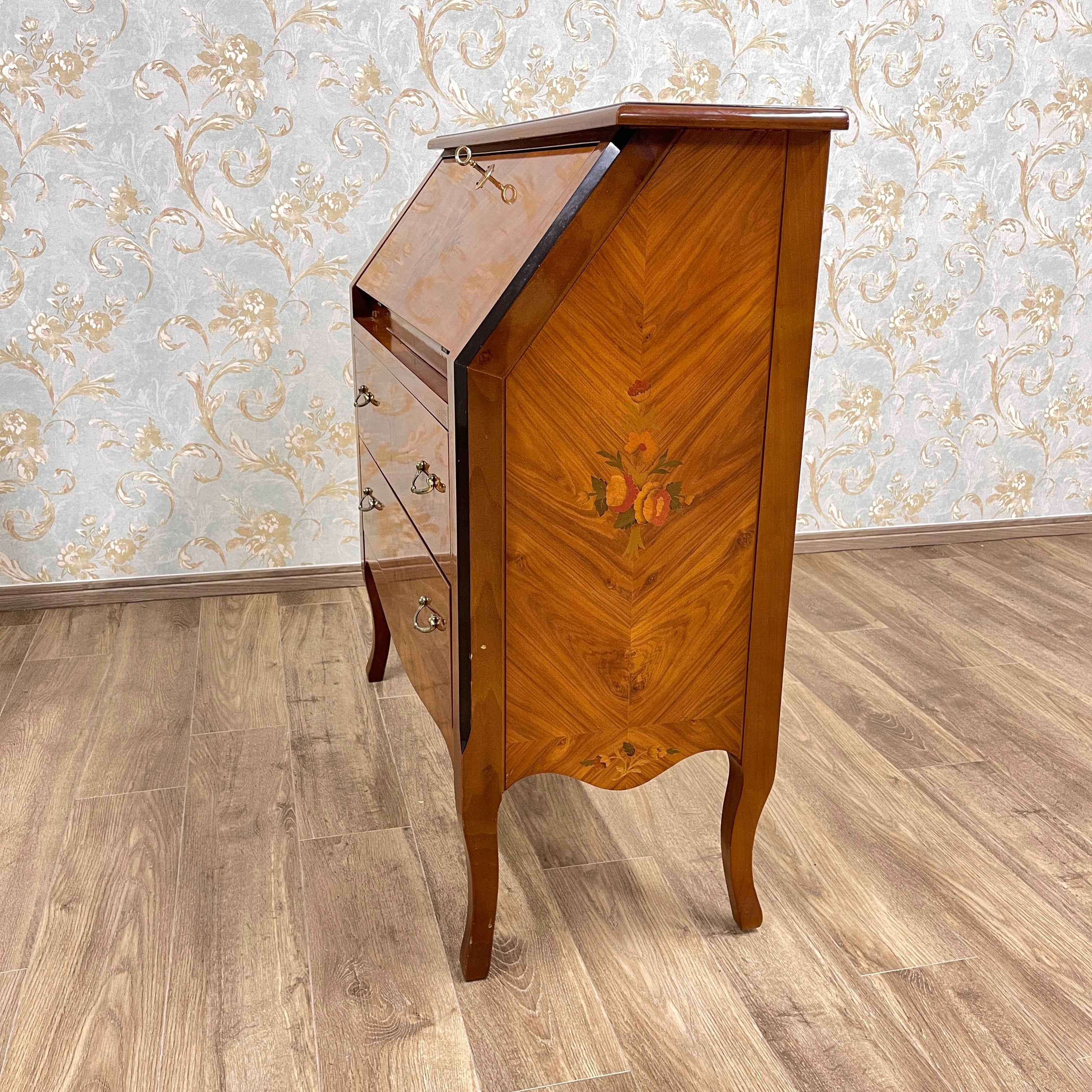 【アンティーク】 ライティングデスク ビューロー /
/ 象嵌(インレイ)