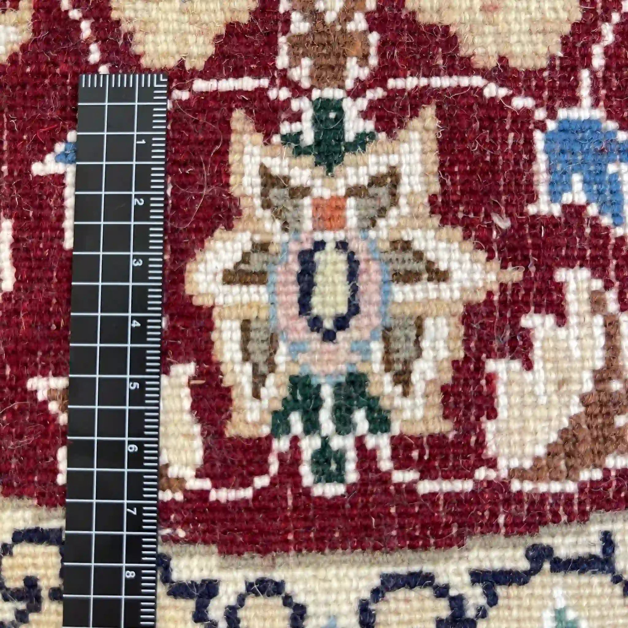 【絨毯/ラグ/ペルシャ絨毯】 ギャッペ 40×40 ナイン産 手織り / 草木染め