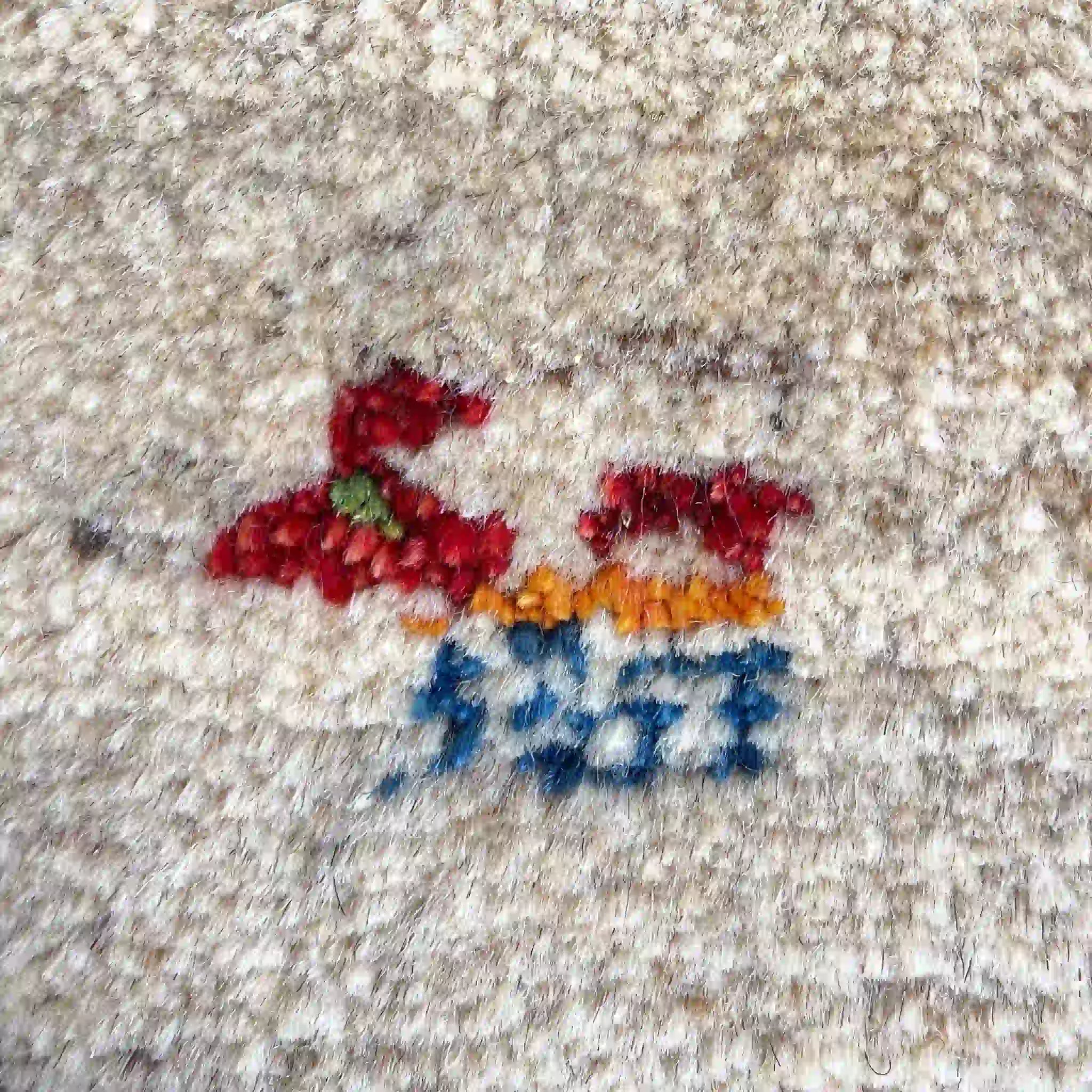 【絨毯/ラグ/ペルシャ絨毯】 ギャッベ 62×46 シラーズ産 ウール ヤラメ 手織り 草木染め