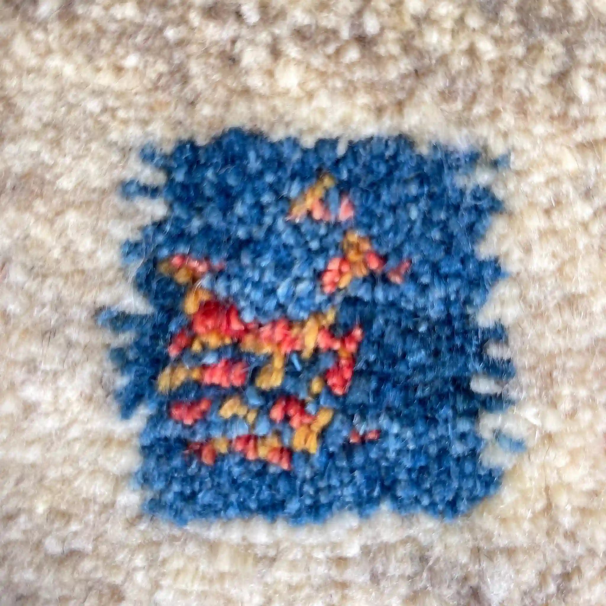 【絨毯/ラグ/ペルシャ絨毯】 ギャッベ 60×43 シラーズ産 ウール 手織り 草木染め