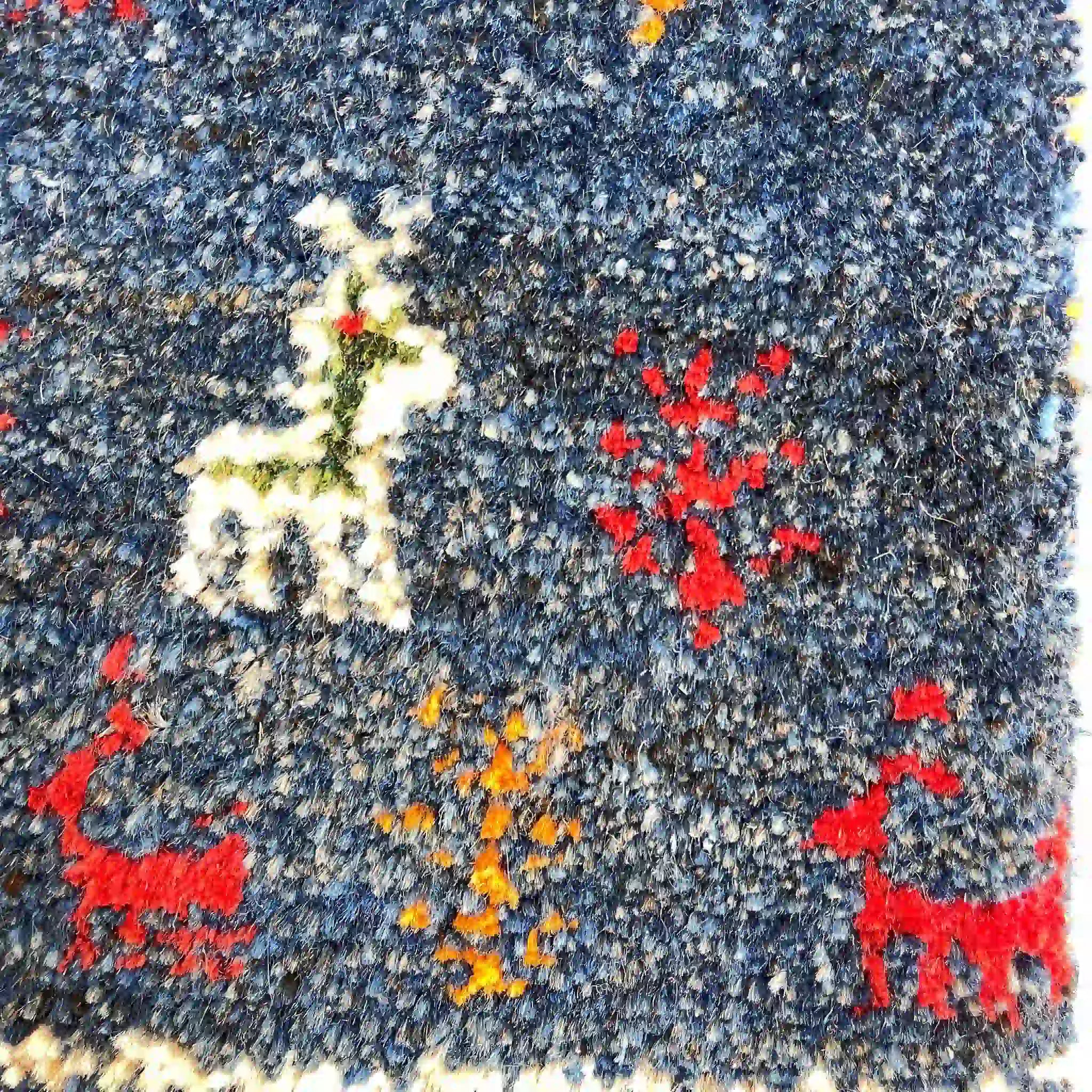 【絨毯/ラグ/ペルシャ絨毯】 ギャッベ 60×45 シラーズ産 ウール ヤラメ 手織り 草木染め