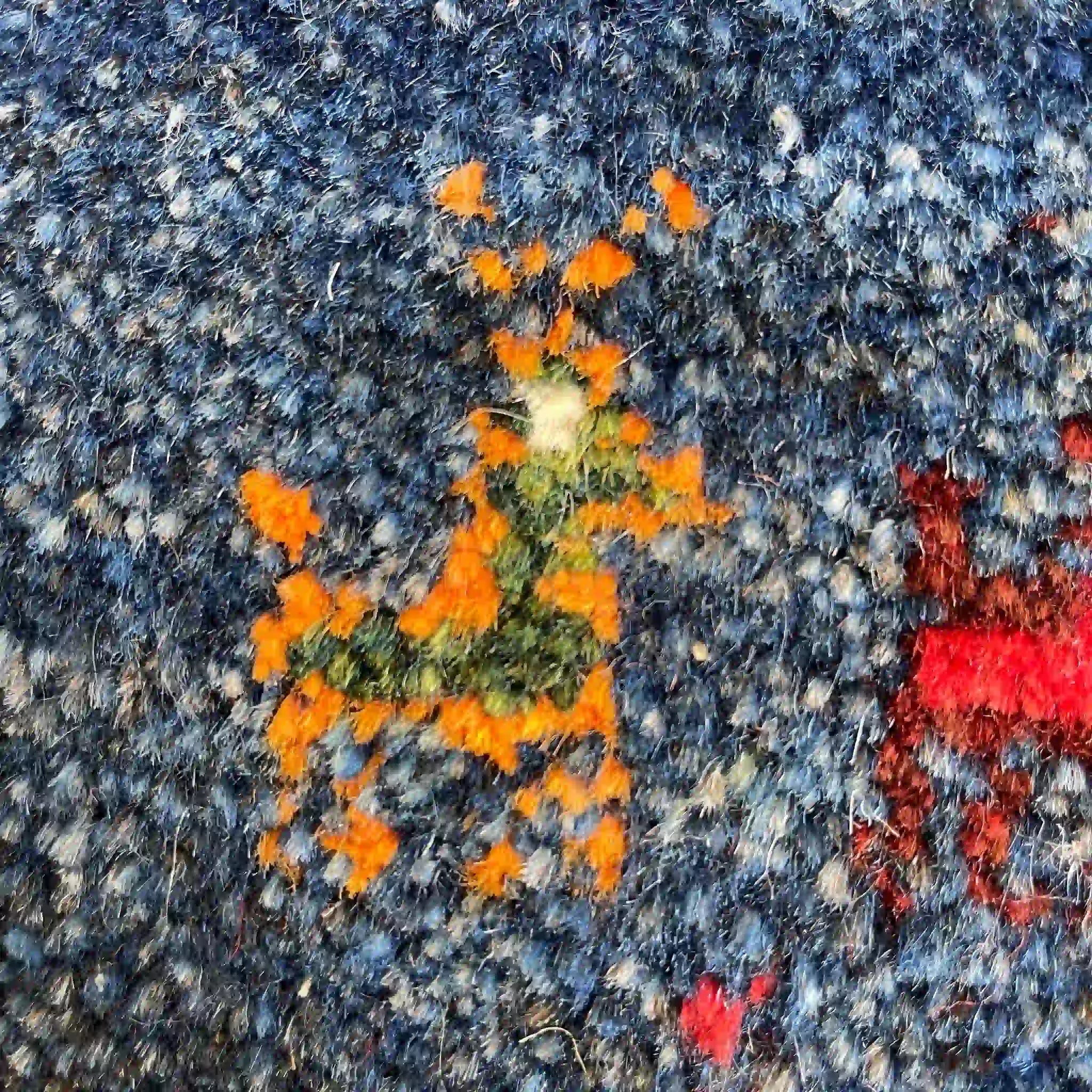 【絨毯/ラグ/ペルシャ絨毯】 ギャッベ 60×45 シラーズ産 ウール ヤラメ 手織り 草木染め