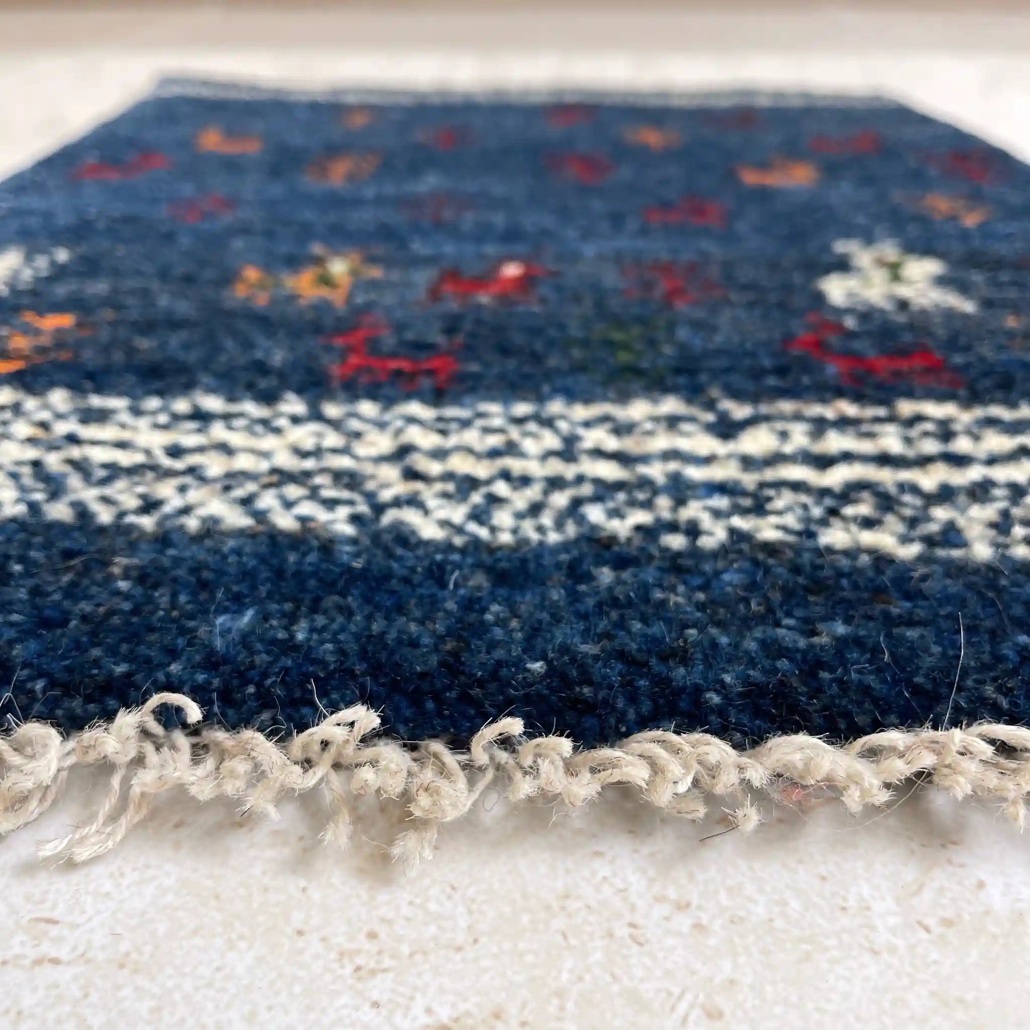 【絨毯/ラグ/ペルシャ絨毯】 ギャッベ 60×45 シラーズ産 ウール ヤラメ 手織り 草木染め
