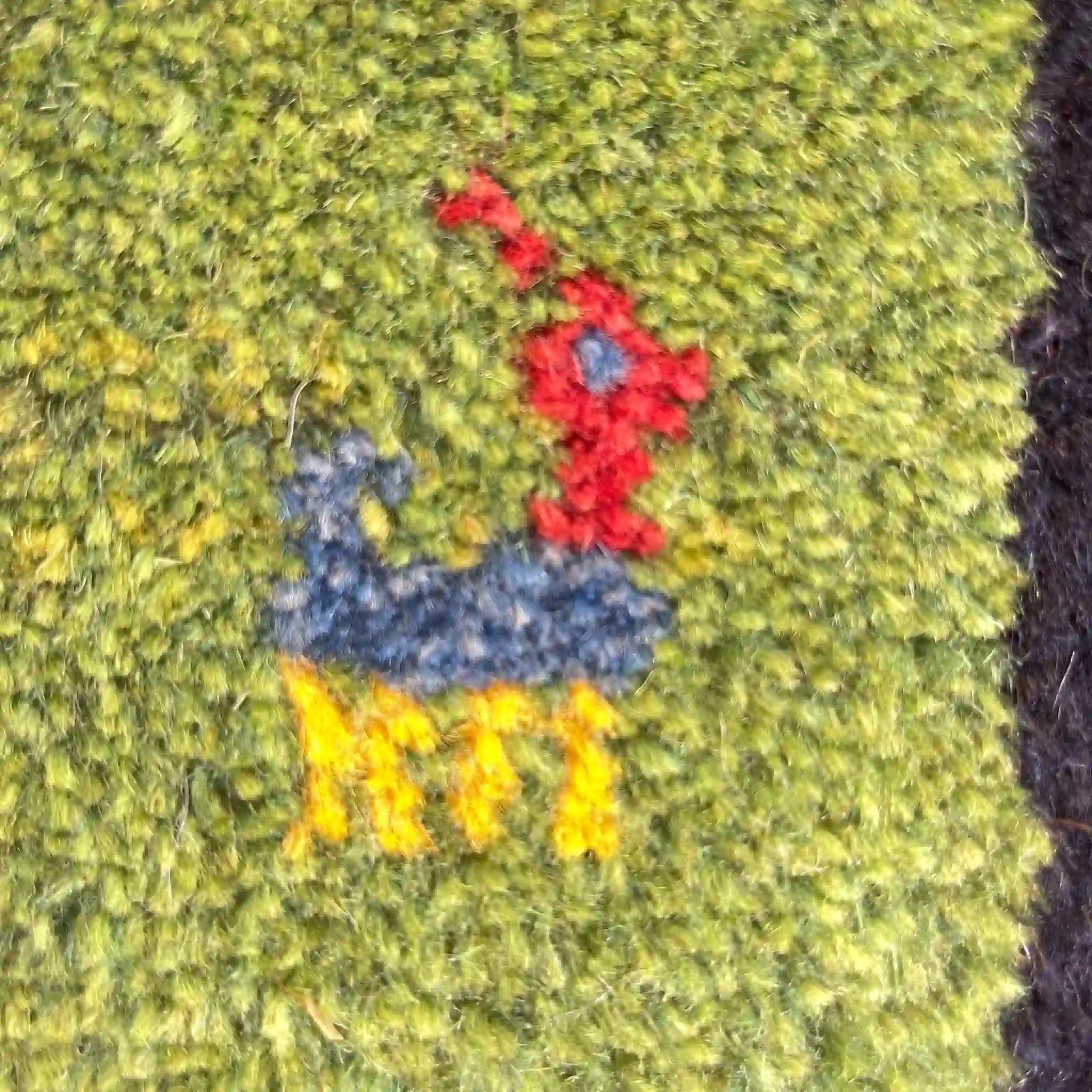 【絨毯/ラグ/ペルシャ絨毯】 ギャッベ 61×43 シラーズ産 ウール ヤラメ / 手織り / 草木染め