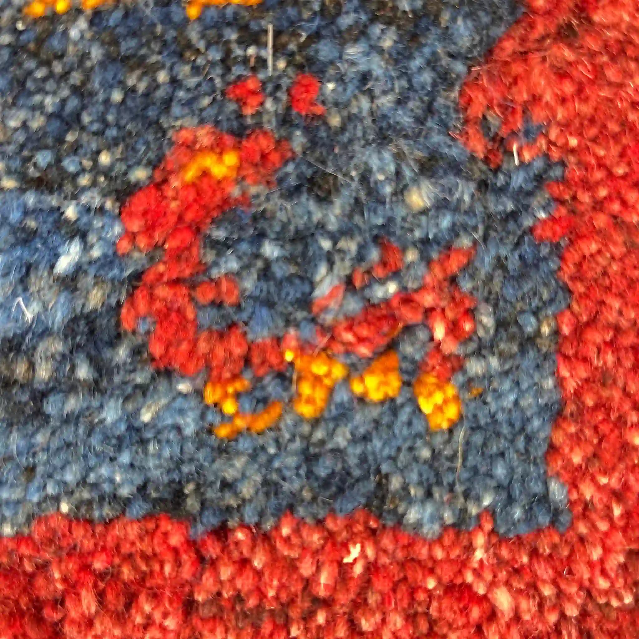 【絨毯/ラグ/ペルシャ絨毯】 ギャッベ 58×44 シラーズ産 ウール 手織り 草木染め