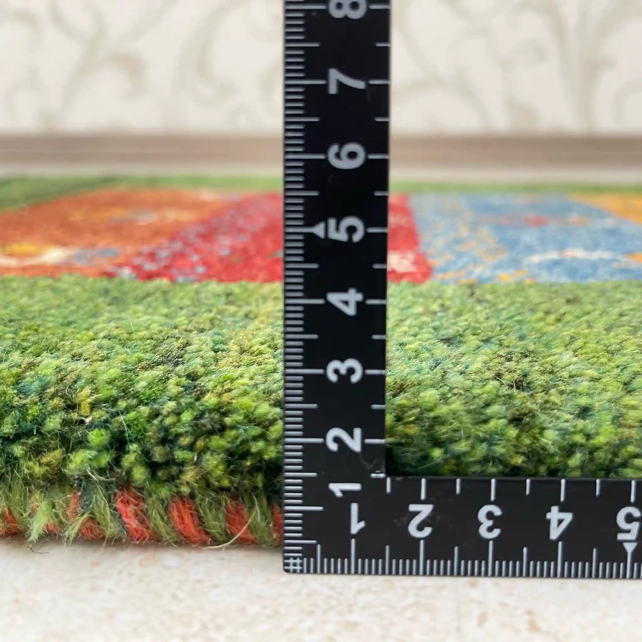 【絨毯/ラグ/ペルシャ絨毯】 ギャッベ 52×42 シラーズ産 ウール 手織り 草木染め