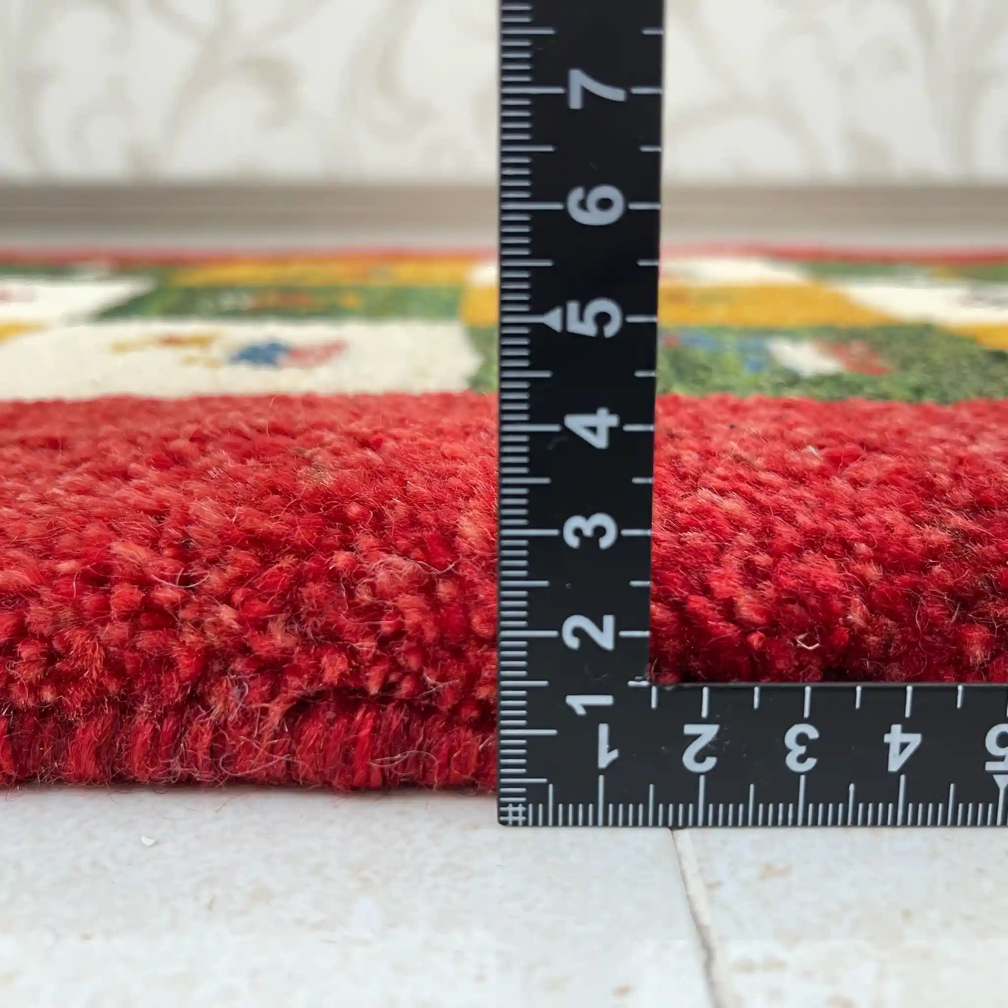 【絨毯/ラグ/ペルシャ絨毯】 ギャッベ 60×43 シラーズ産 ウール 手織り 草木染め