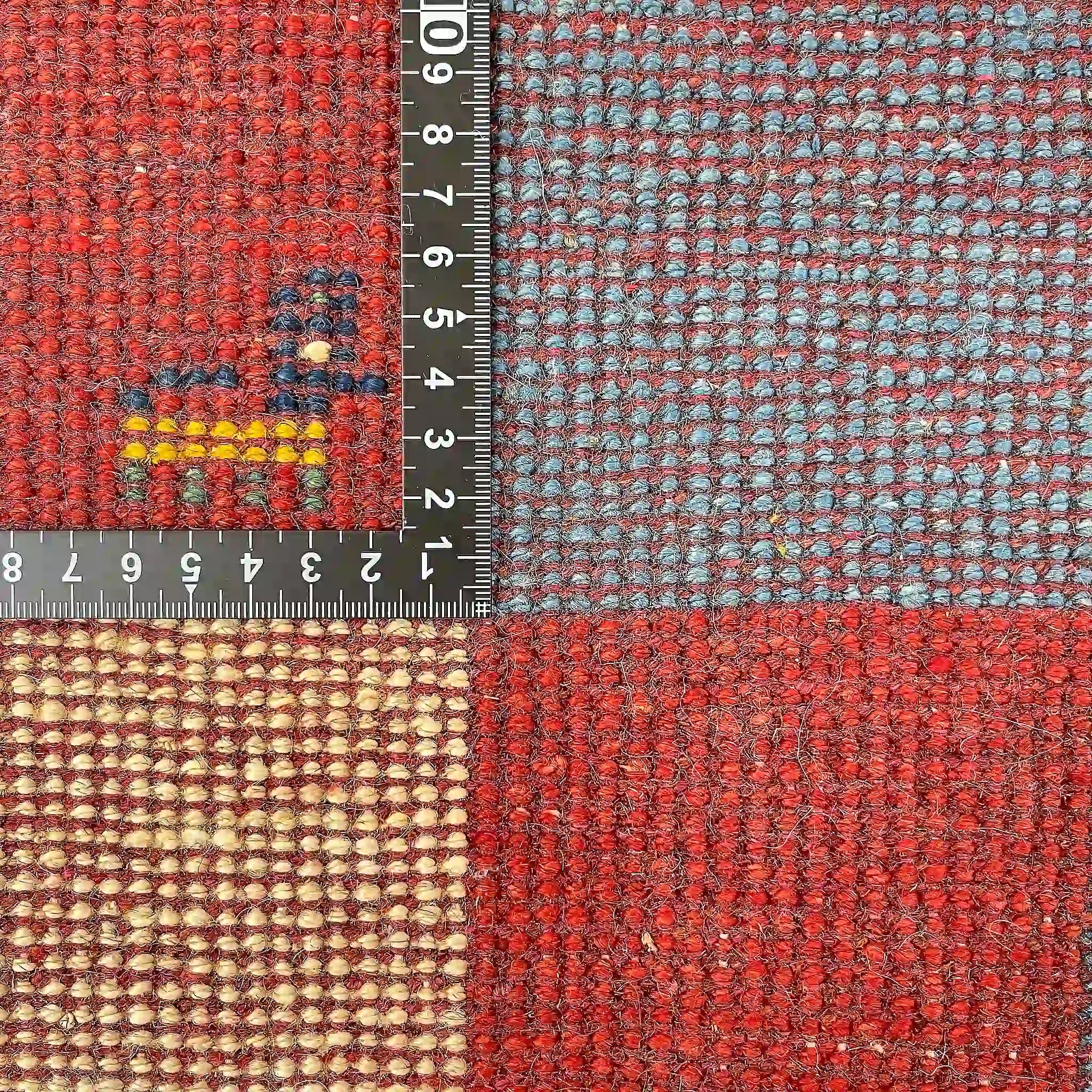 【絨毯/ラグ/ペルシャ絨毯】 ギャッベ 58×42 シラーズ産 ウール 手織り 草木染め