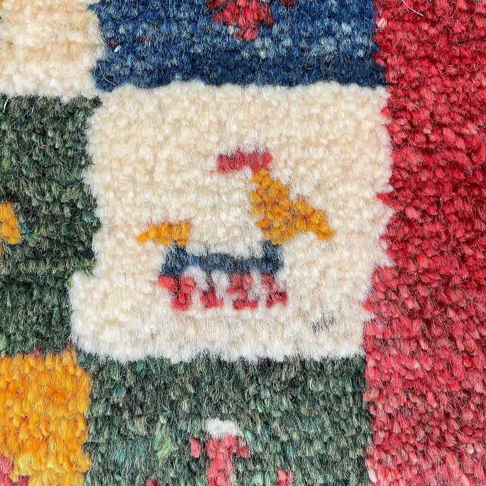 【絨毯/ラグ/ペルシャ絨毯】 ギャッベ 61×43 シラーズ産 ウール ヤラメ 手織り 草木染め