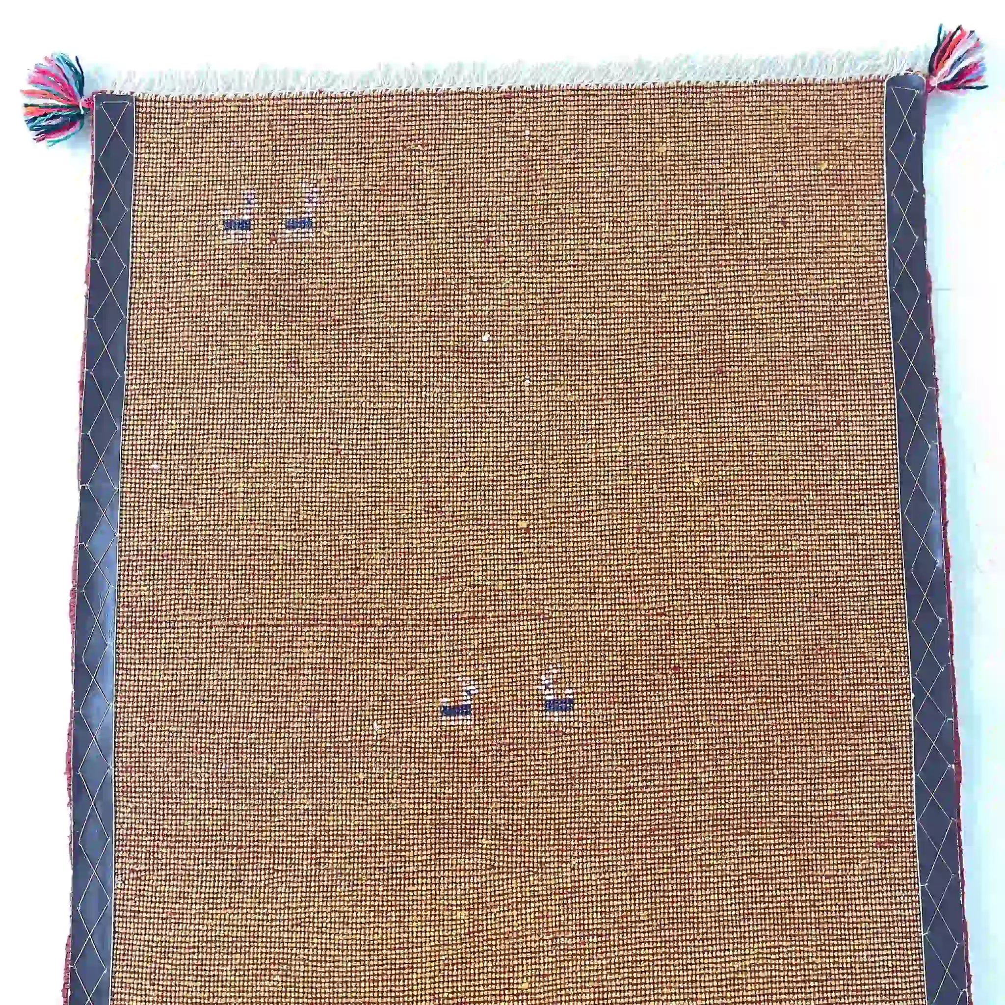 【絨毯/ラグ/ペルシャ絨毯】 ギャッベ 125×85 シラーズ産 ウール ヤラメ 手織り 草木染め