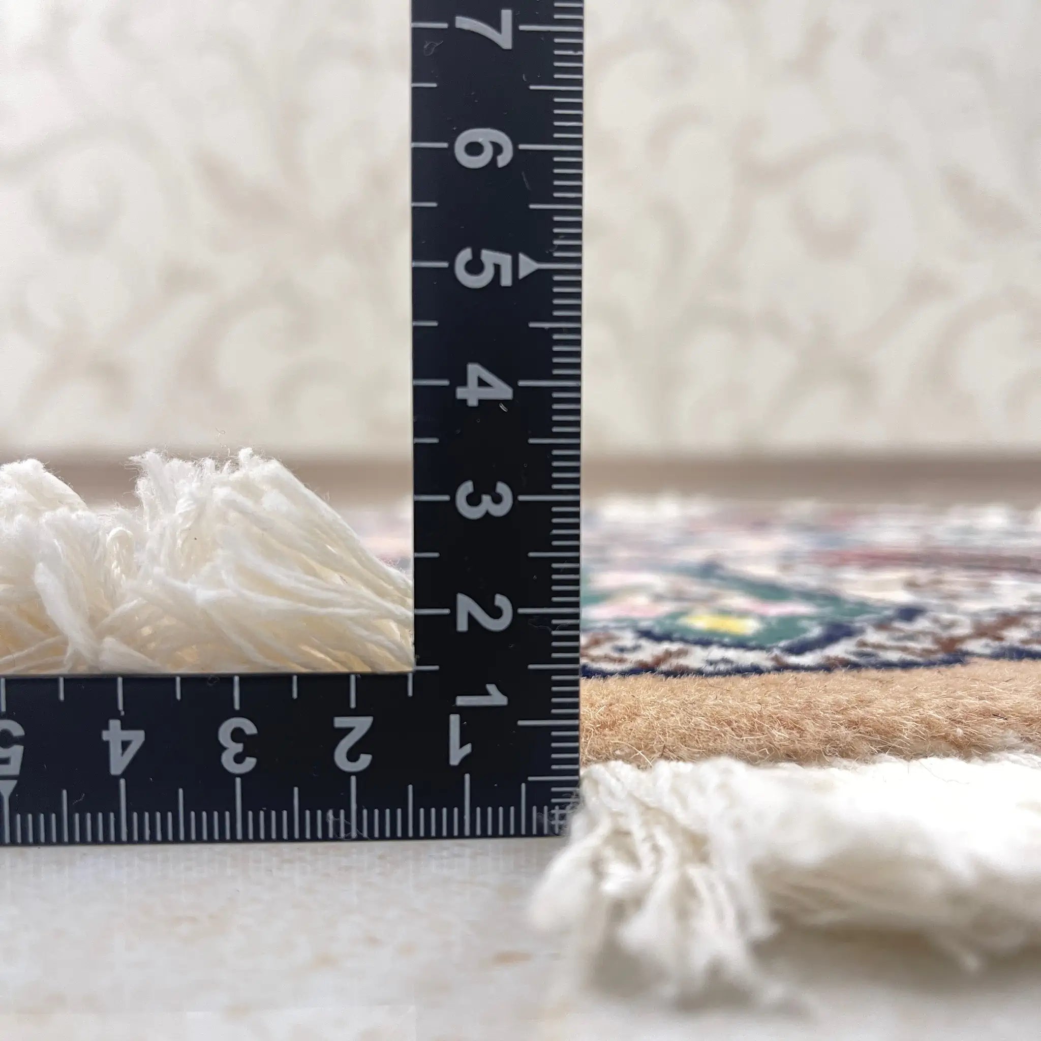 【絨毯/ラグ/ペルシャ絨毯】 ギャッベ 45×45 ナイン産 / ウールイラン / 手織り / 草木染め