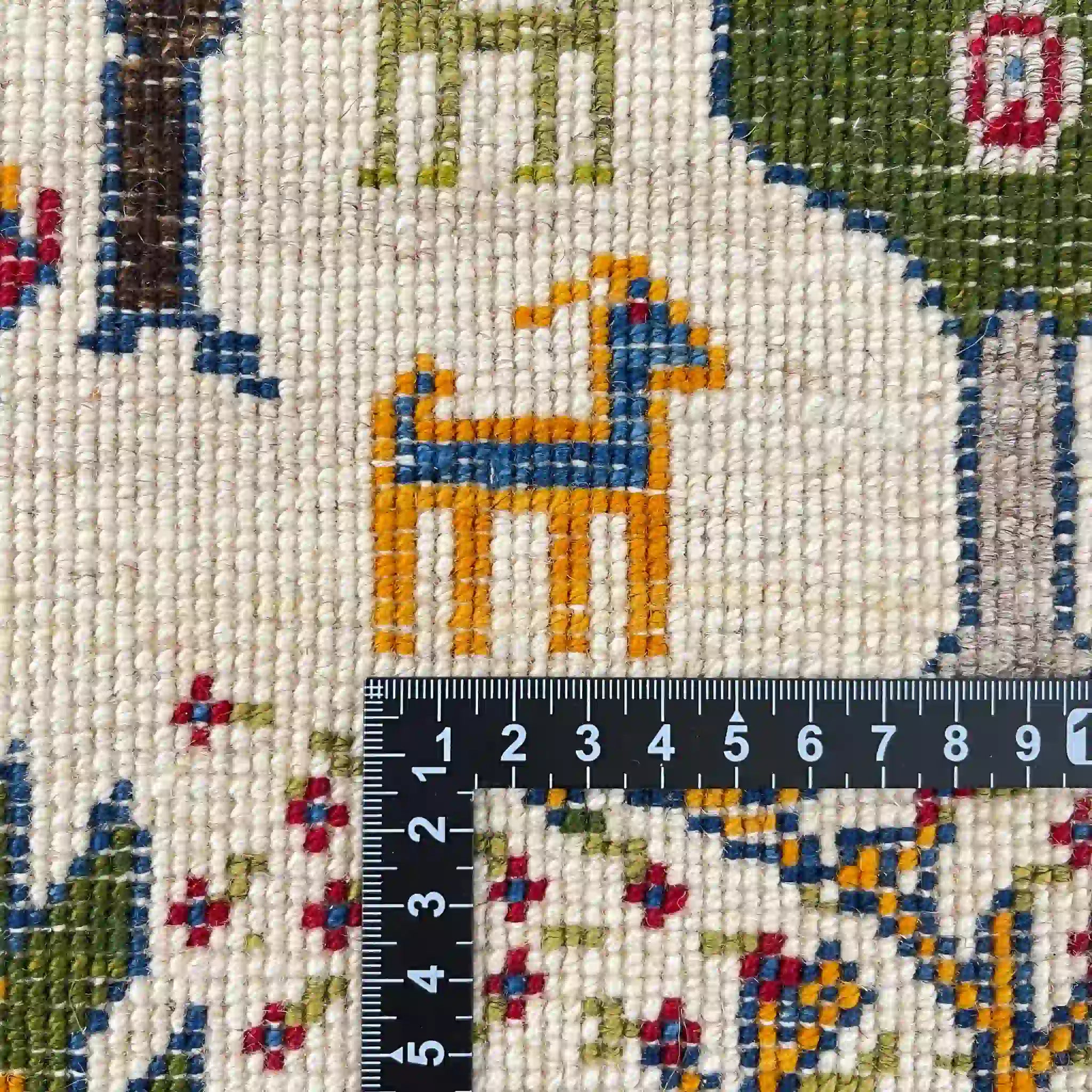 【絨毯/ラグ/ペルシャ絨毯】 ギャッベ 130×90 シラーズ産 ウール カシュクール 手織り 草木染め