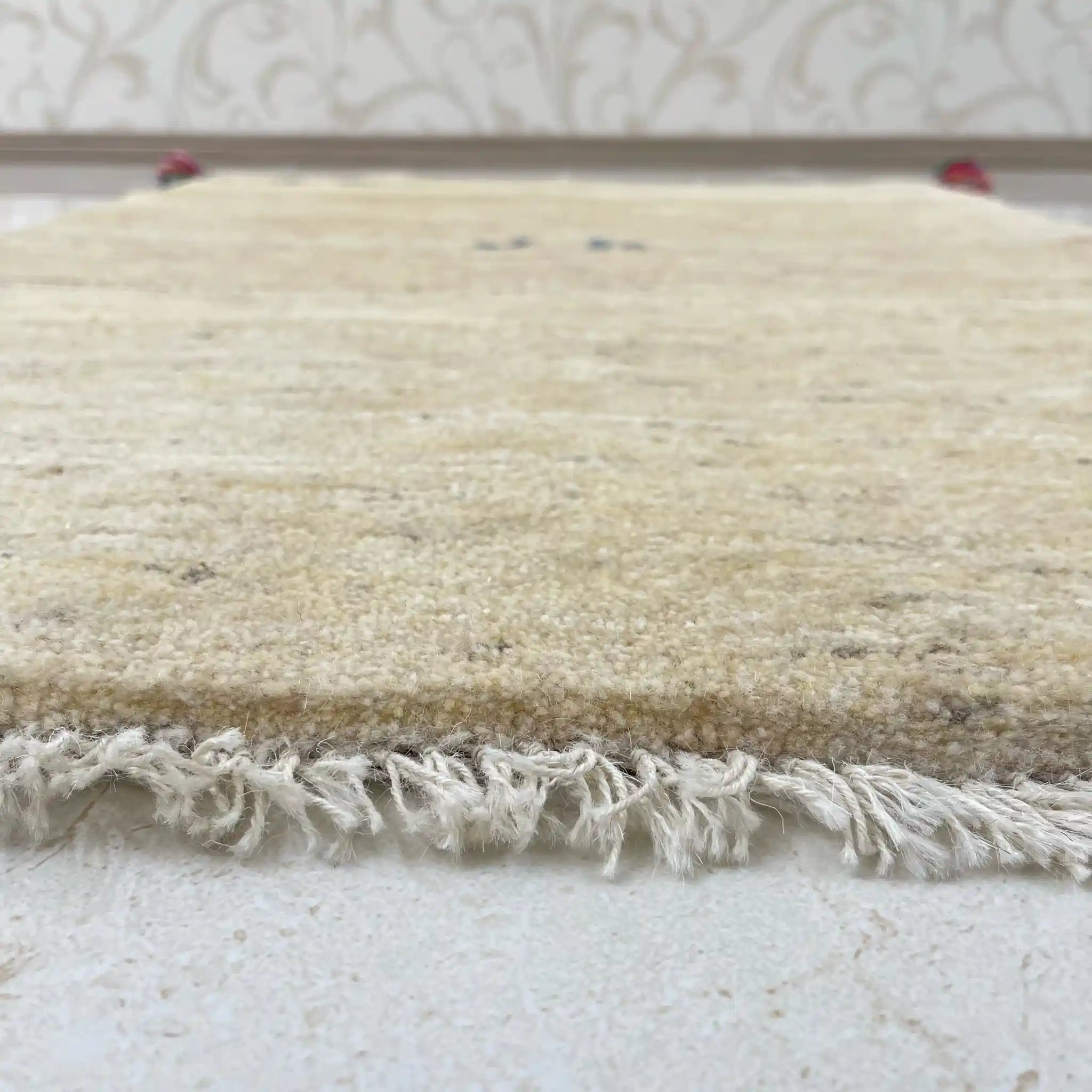 【絨毯/ラグ/ペルシャ絨毯】 ギャッベ 125×85 シラーズ産 ウール ヤラメ 手織り 草木染め