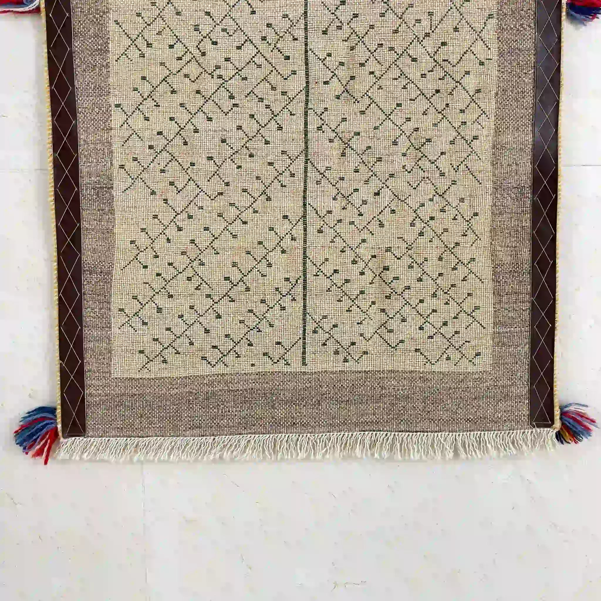 【絨毯/ラグ/ペルシャ絨毯】 ギャッベ 130×78 シラーズ産 ウール カシュクール 手織り 草木染め