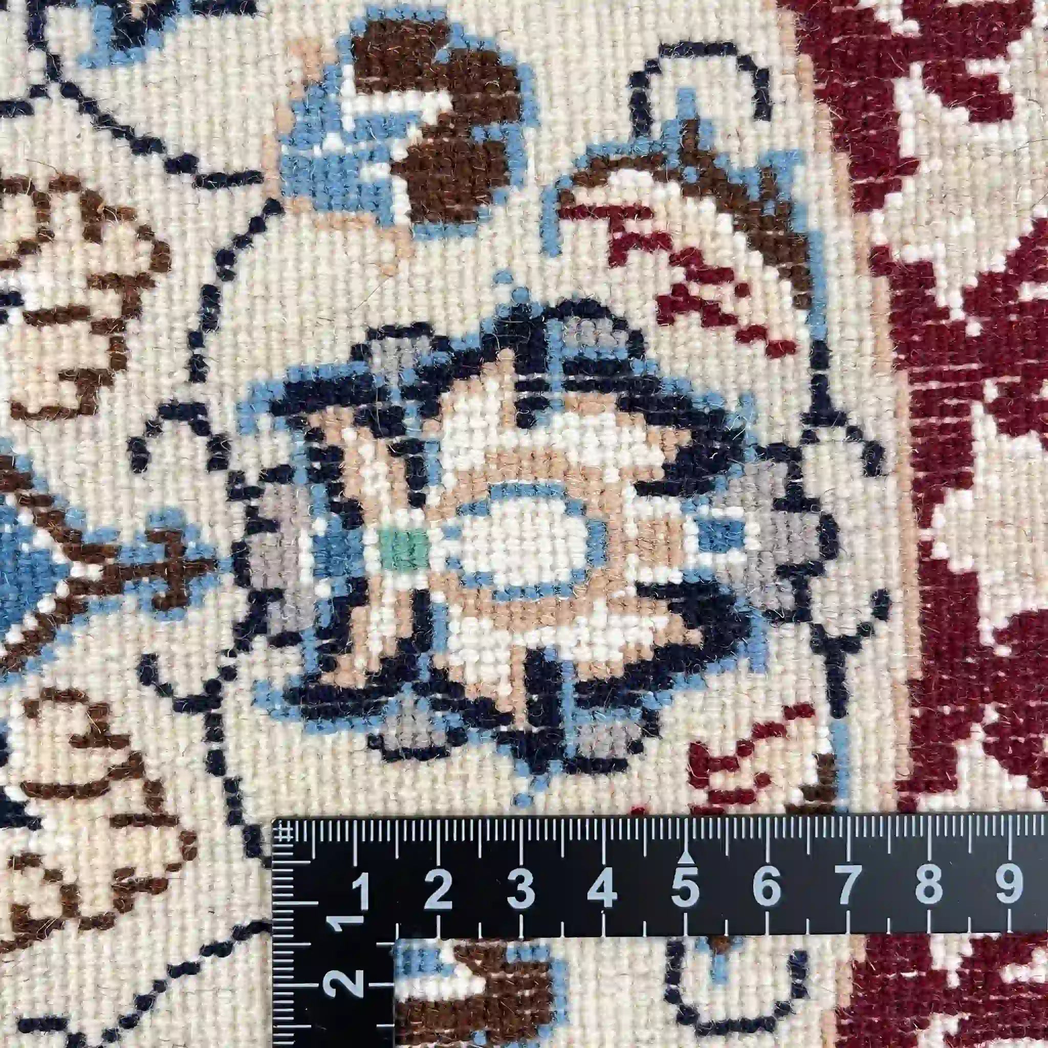 【絨毯/ラグ/ペルシャ絨毯】 ギャッベ 45×45 ナイン産 / ウールイラン / 手織り / 草木染め