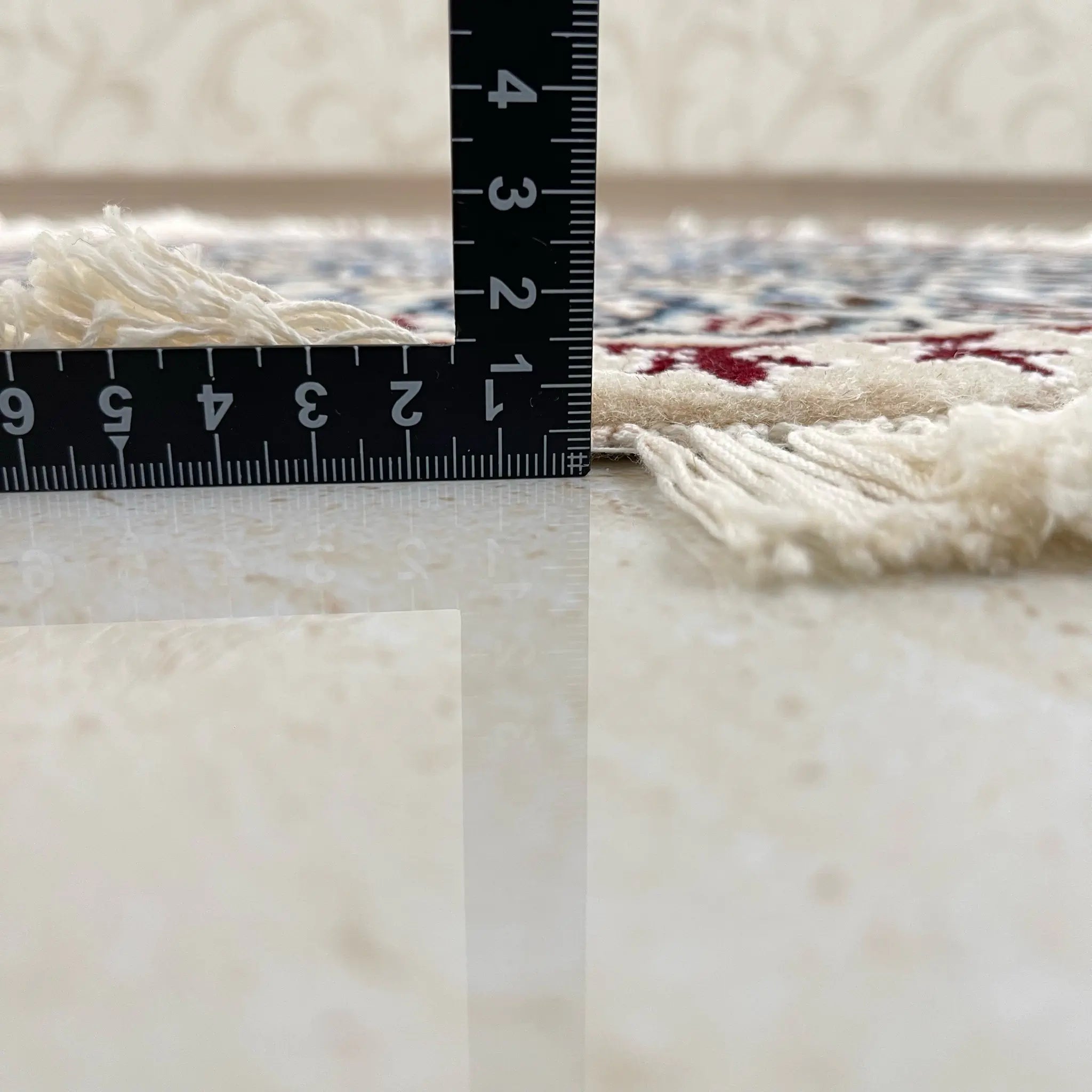 【絨毯/ラグ/ペルシャ絨毯】 ギャッベ 45×45 ナイン産 / ウールイラン / 手織り / 草木染め