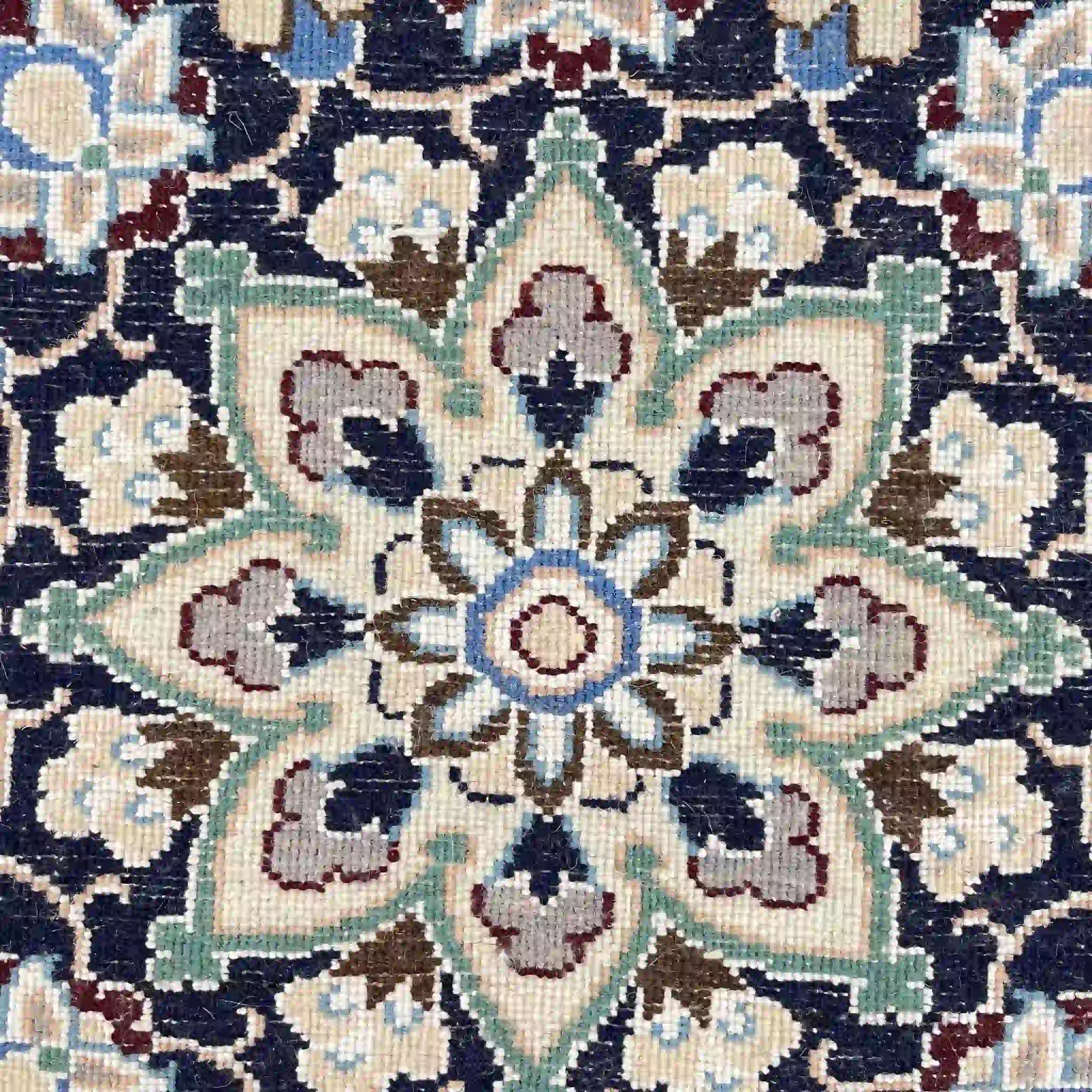 【絨毯/ラグ/ペルシャ絨毯】 ギャッベ 49×49 ナイン産 / ウールイラン / 手織り / 草木染め