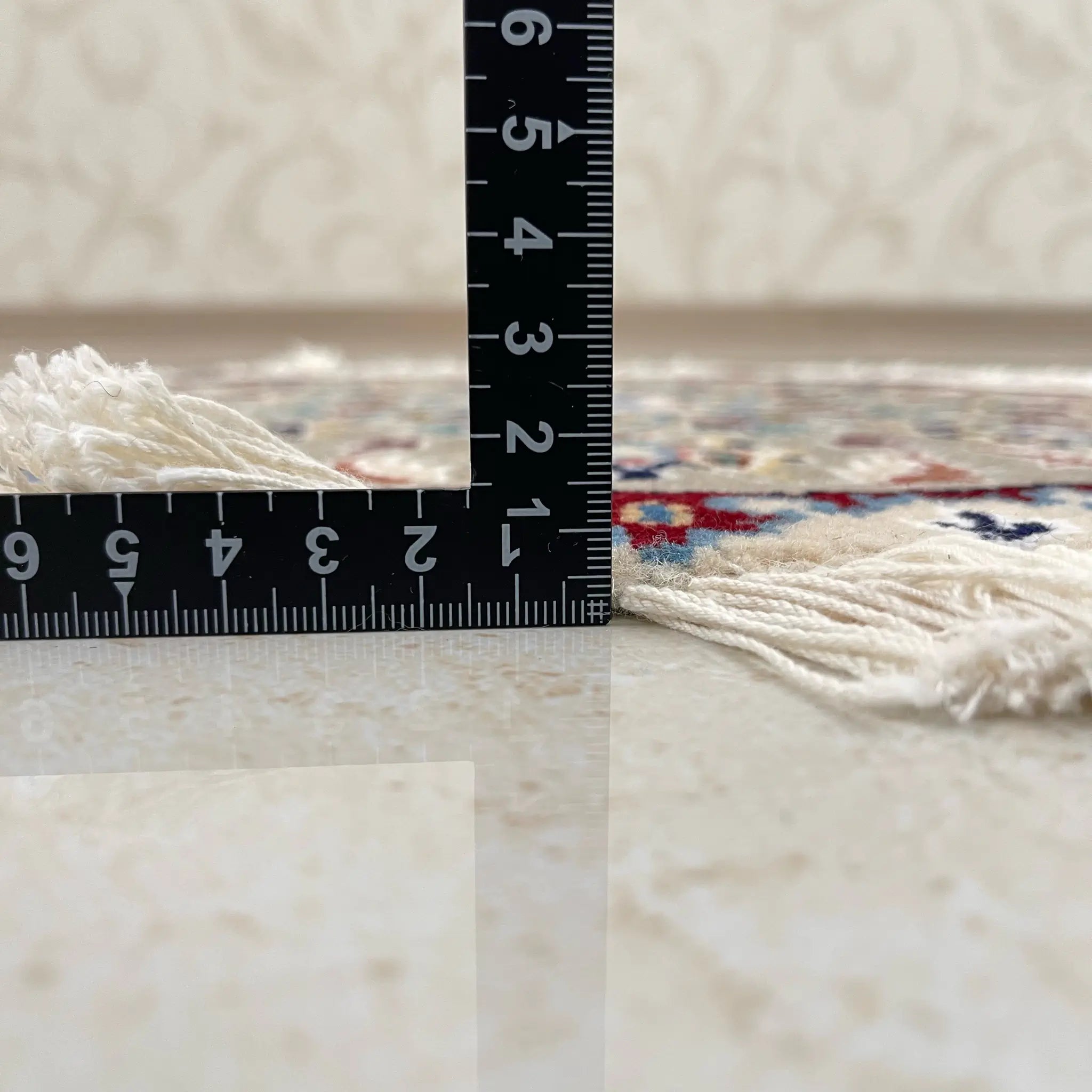 【絨毯/ラグ/ペルシャ絨毯】 ギャッベ 40×40 ナイン産 / ウールイラン / 手織り / 草木染め