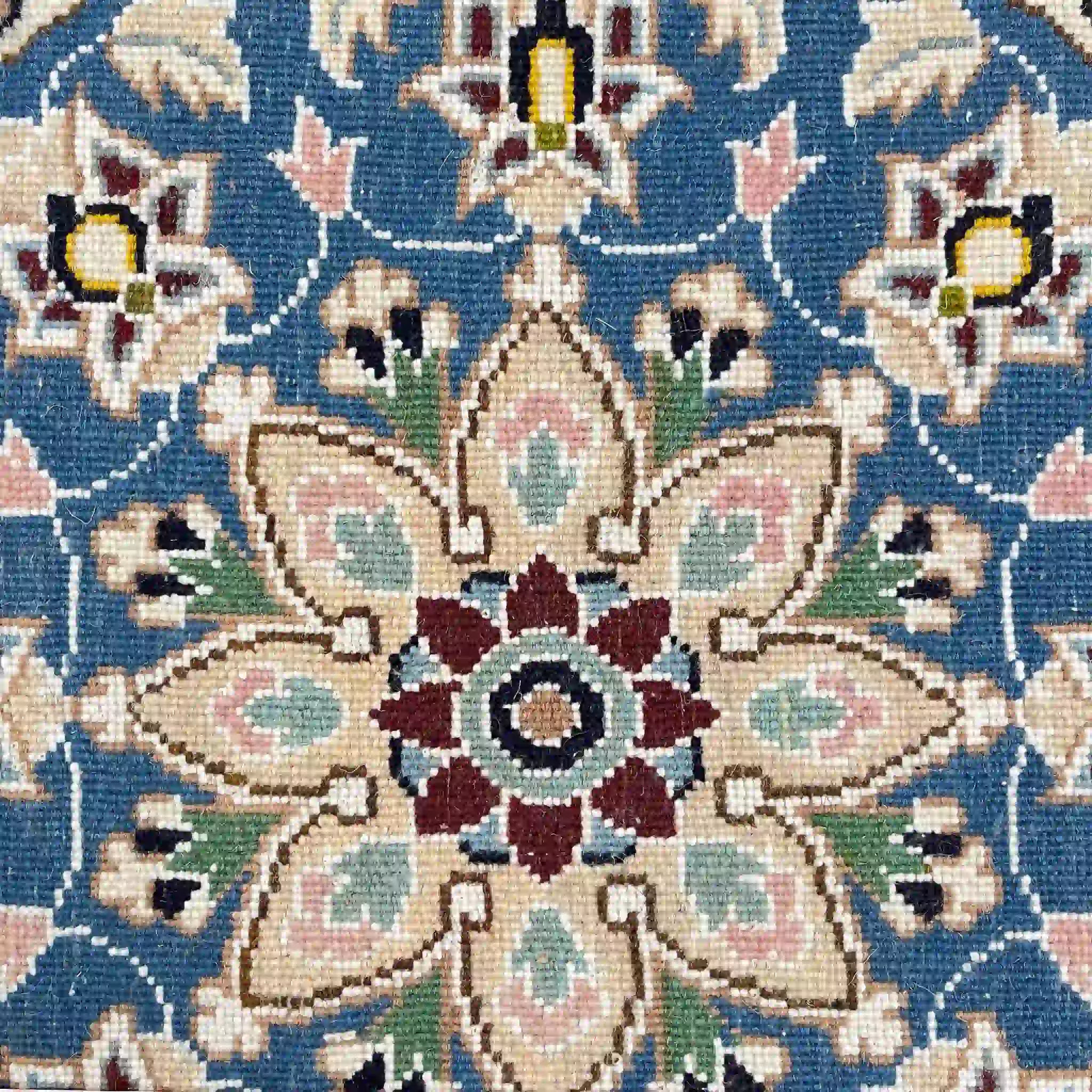 【絨毯/ラグ/ペルシャ絨毯】 ギャッベ 43×43 ナイン産 / ウールイラン / 手織り / 草木染め