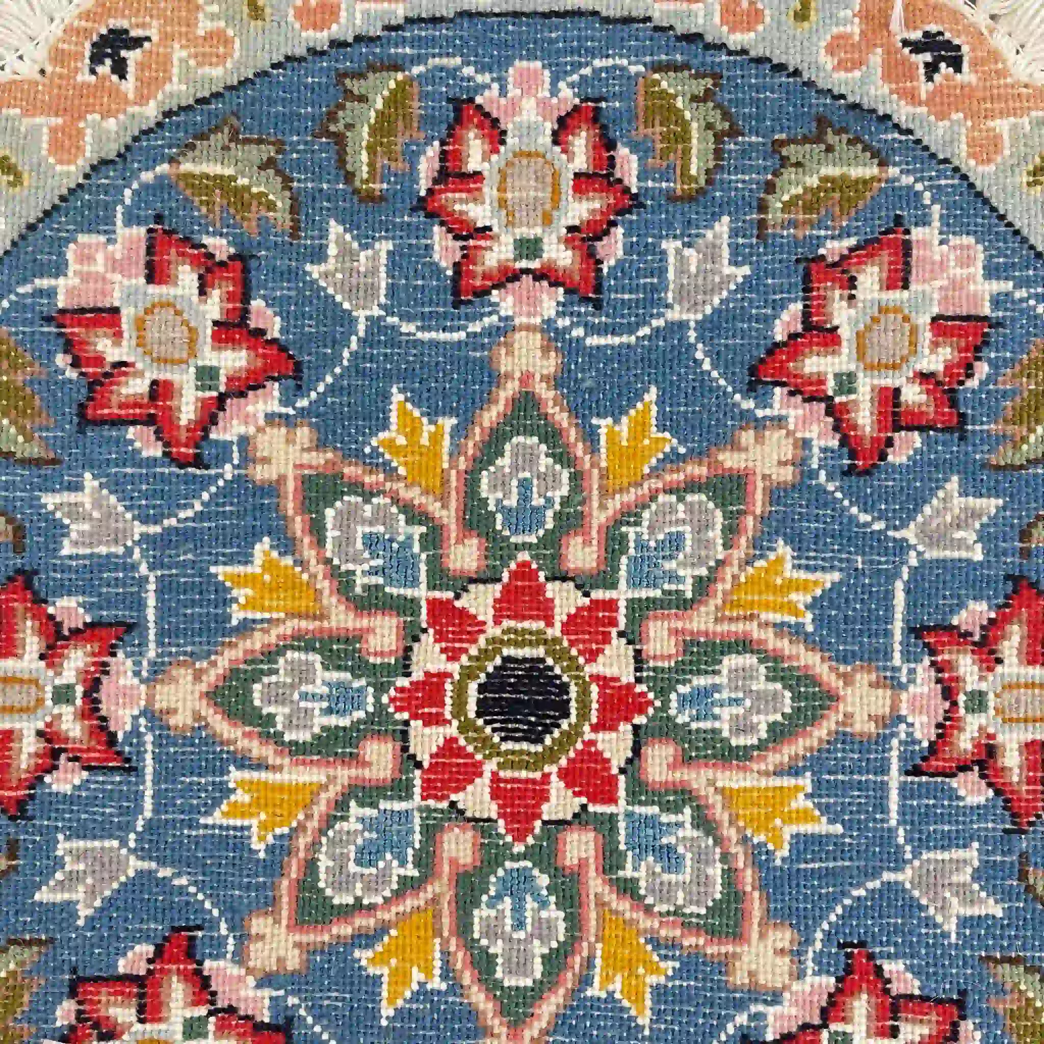 【絨毯/ラグ/ペルシャ絨毯】 ギャッベ 45×45 ナイン産 / ウールイラン / 手織り / 草木染め