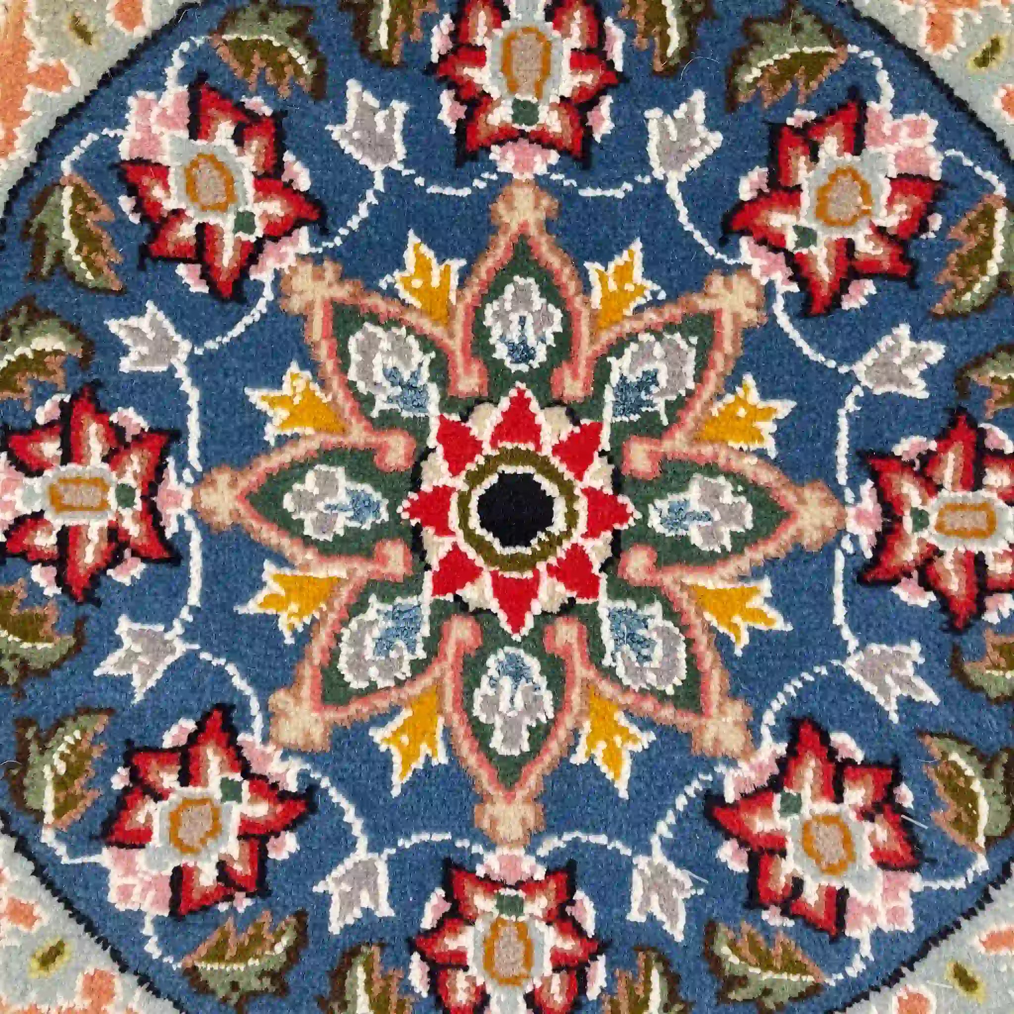 【絨毯/ラグ/ペルシャ絨毯】 ギャッベ 45×45 ナイン産 / ウールイラン / 手織り / 草木染め