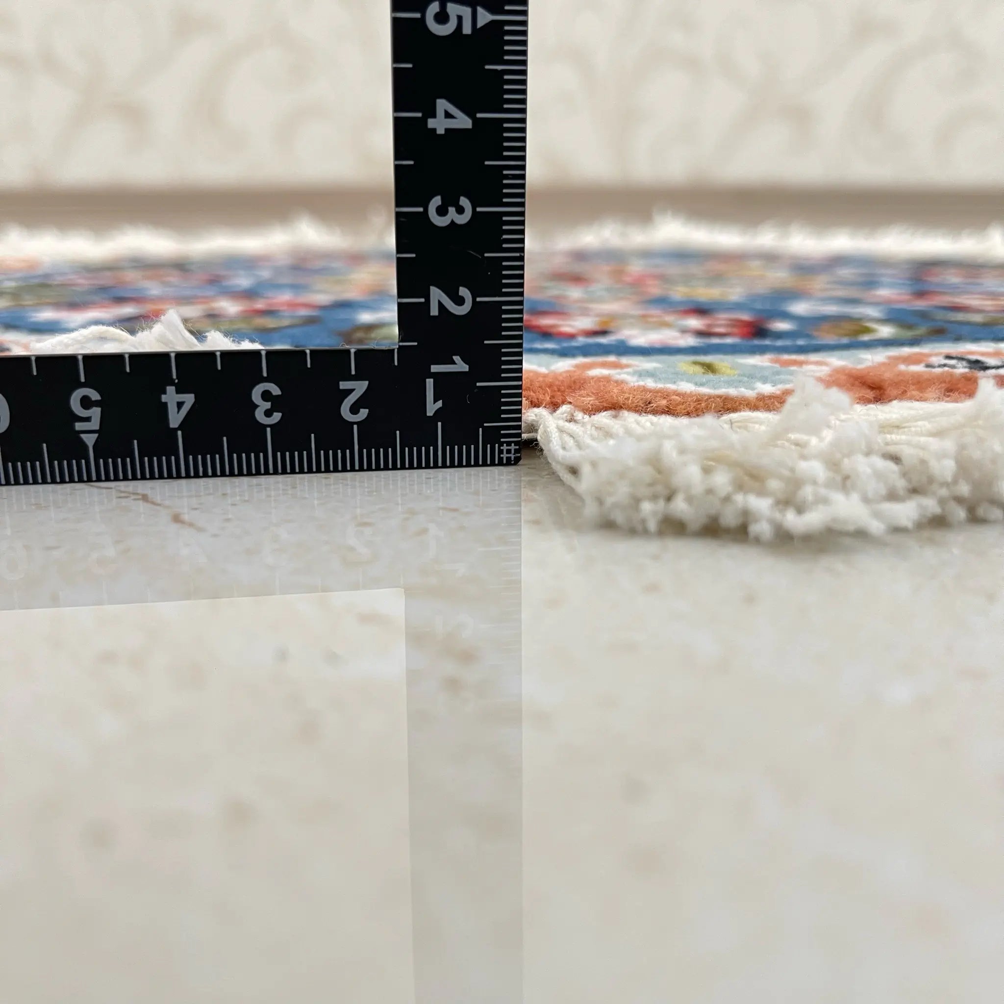 【絨毯/ラグ/ペルシャ絨毯】 ギャッベ 45×45 ナイン産 / ウールイラン / 手織り / 草木染め