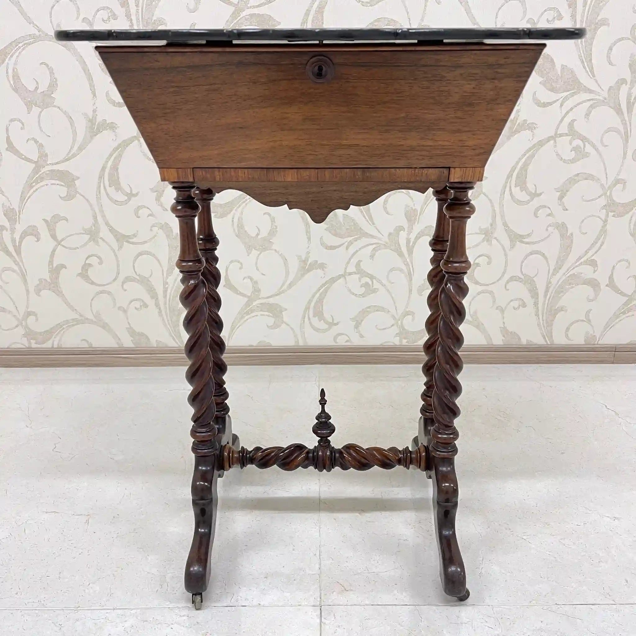 Antique Sewing Box with Inlay / 19th Century, England
