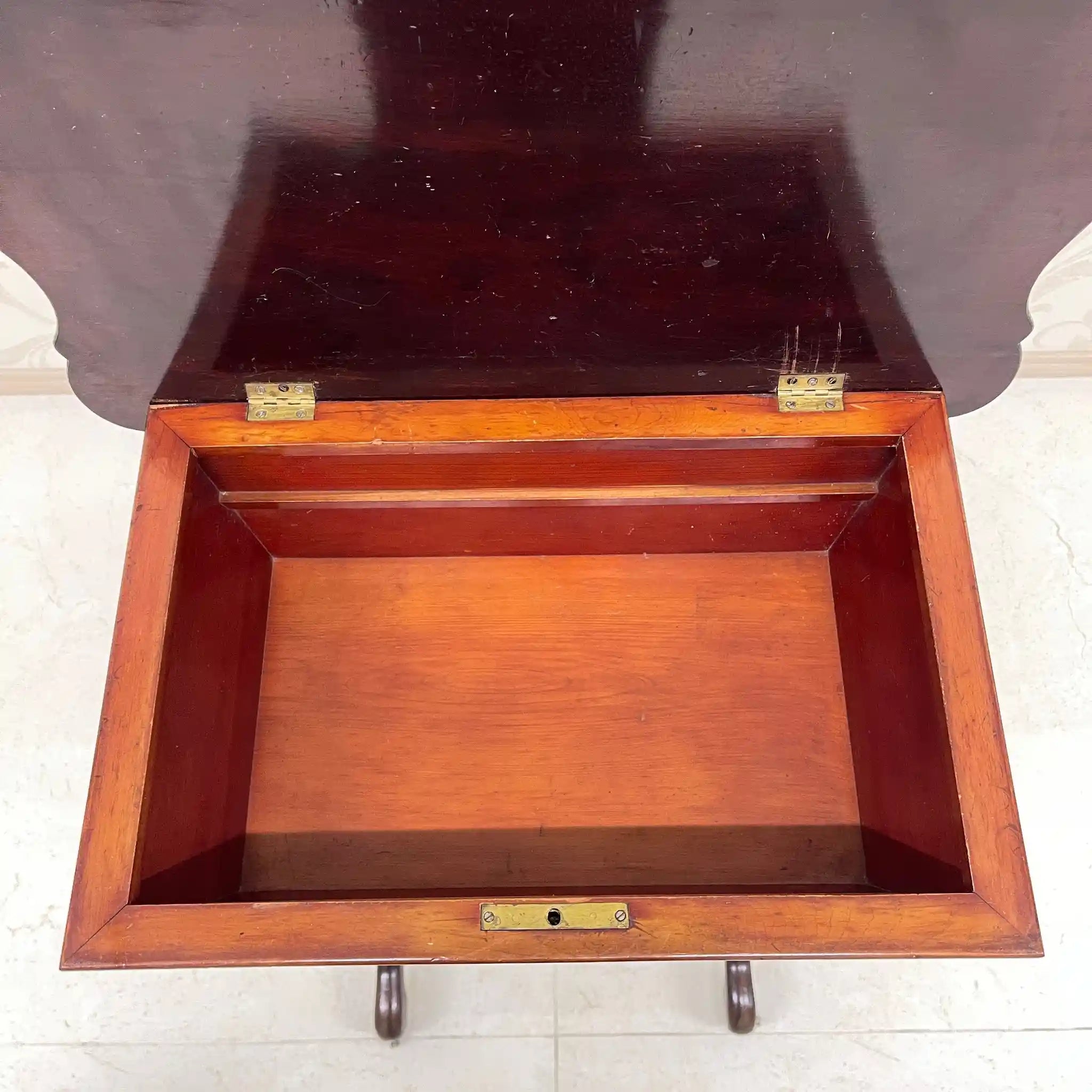 Antique Sewing Box with Inlay / 19th Century, England