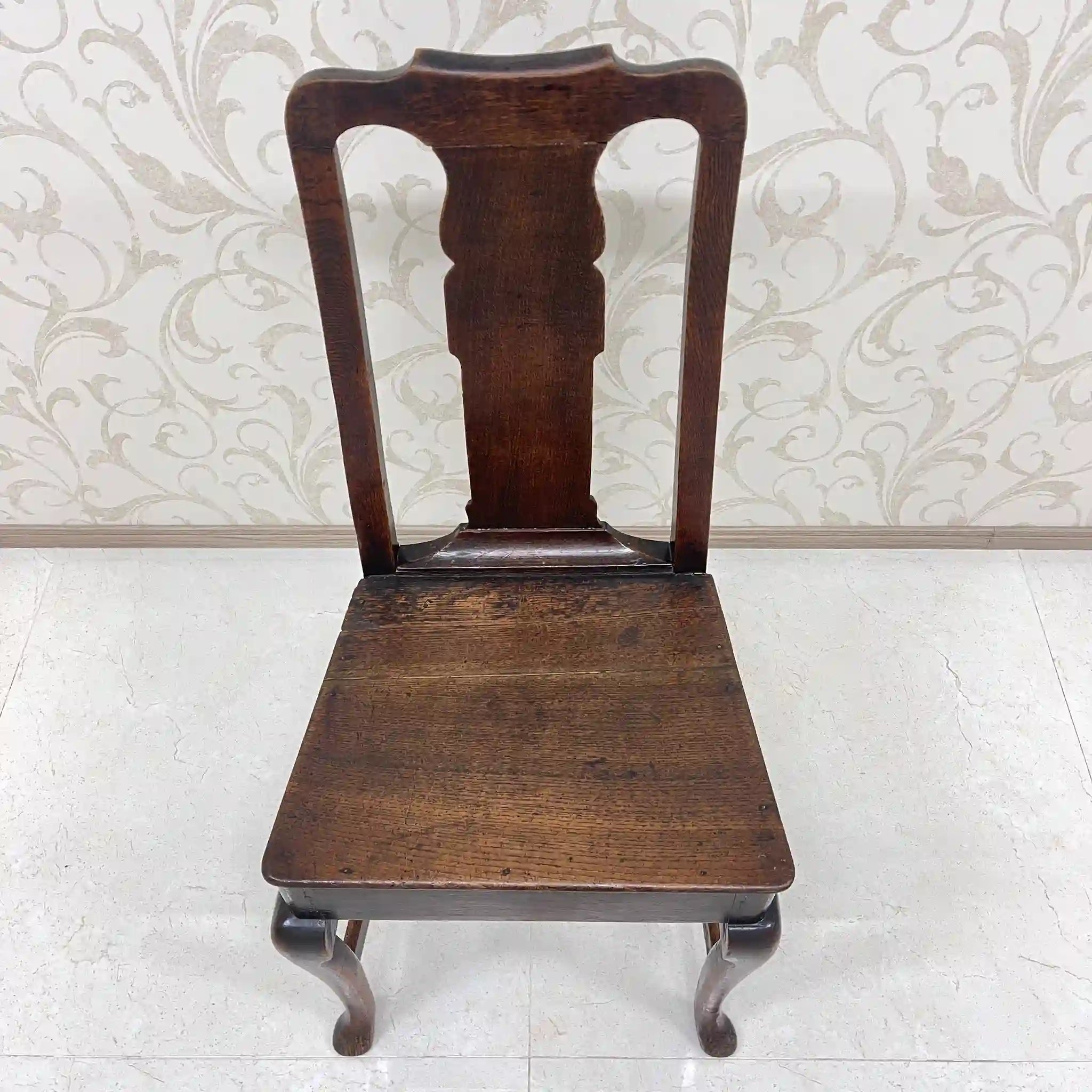 【アンティーク】 アンティーク ホールチェア / クイーンアン様式 / オーク材 / イギリス