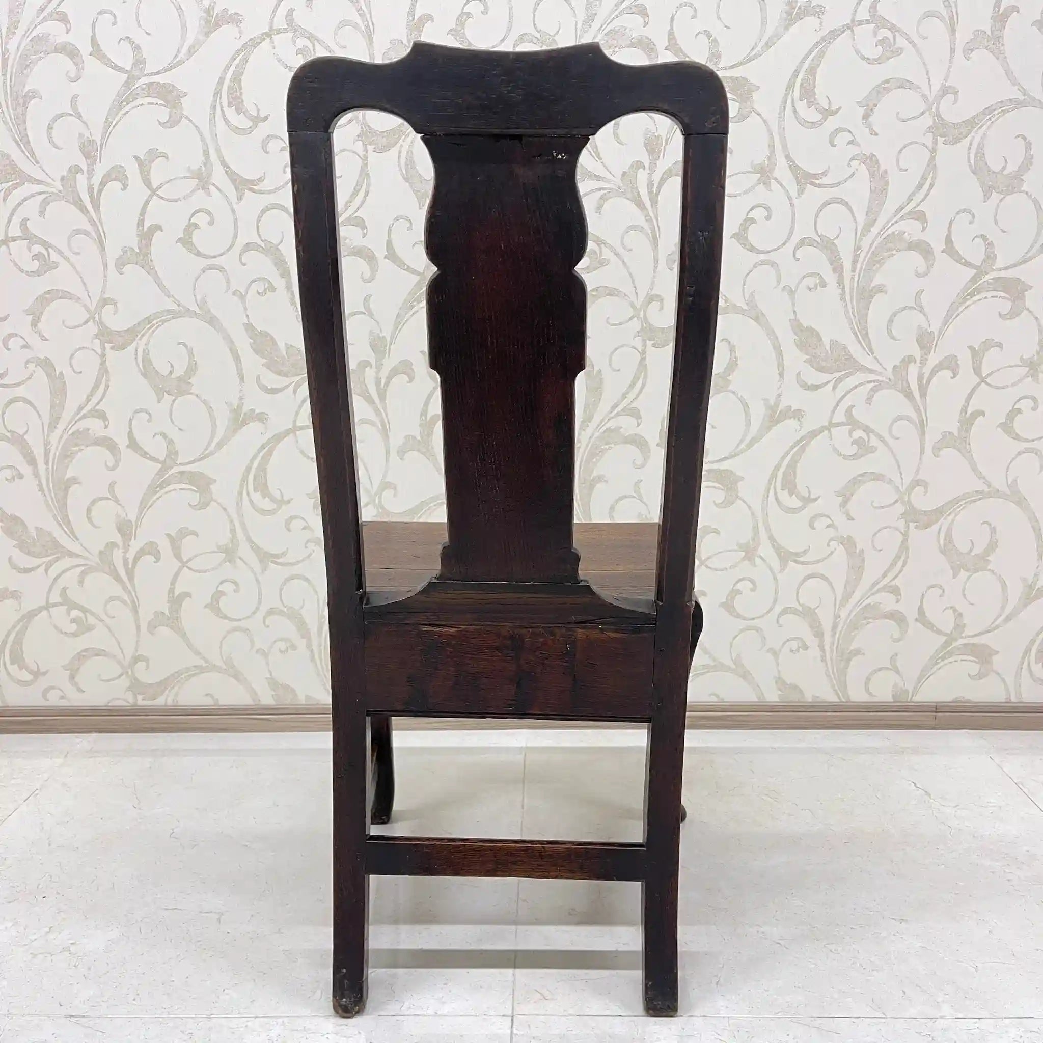 【アンティーク】 アンティーク ホールチェア / クイーンアン様式 / オーク材 / イギリス
