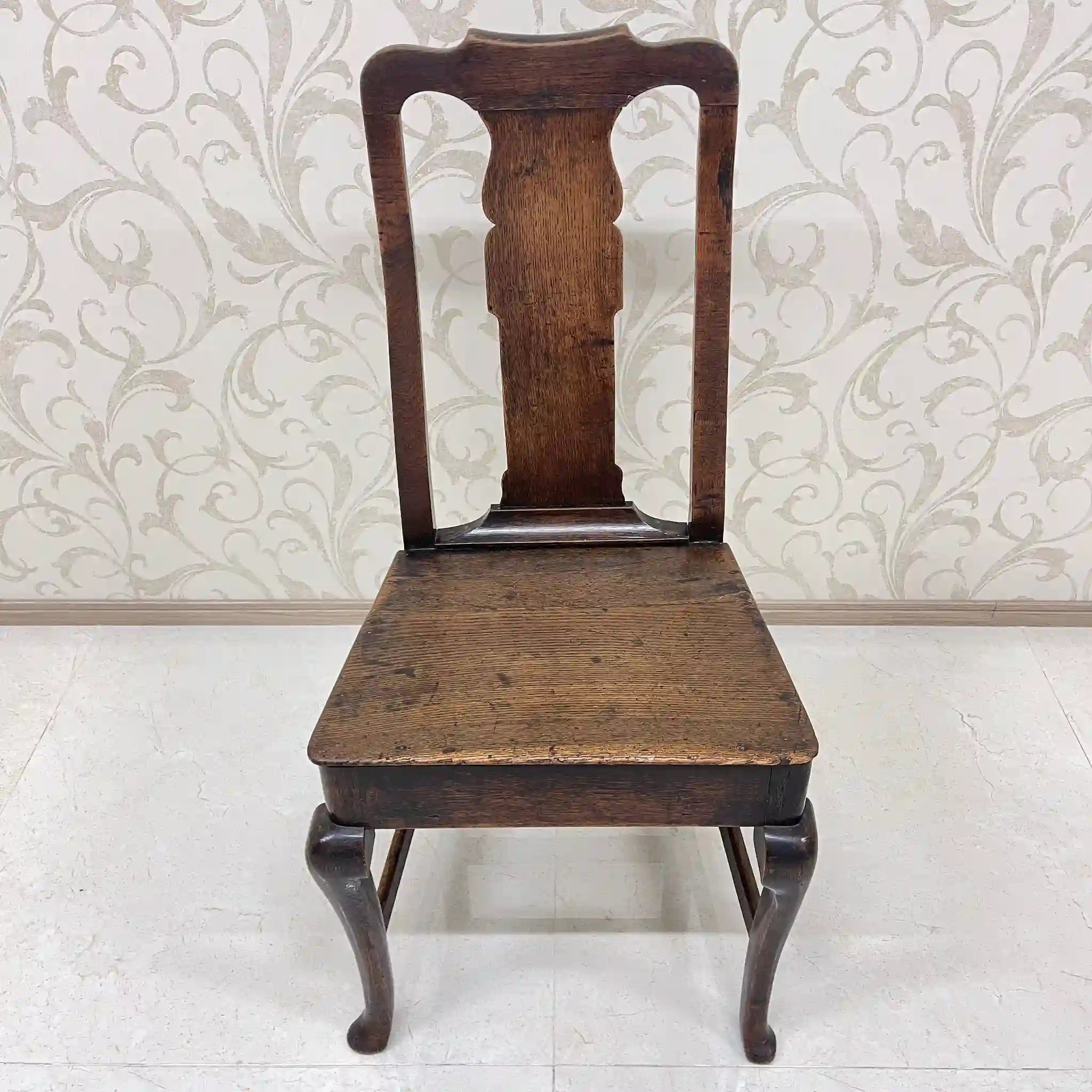 【アンティーク】 アンティーク ホールチェア / クイーンアン様式 / オーク材 / イギリス