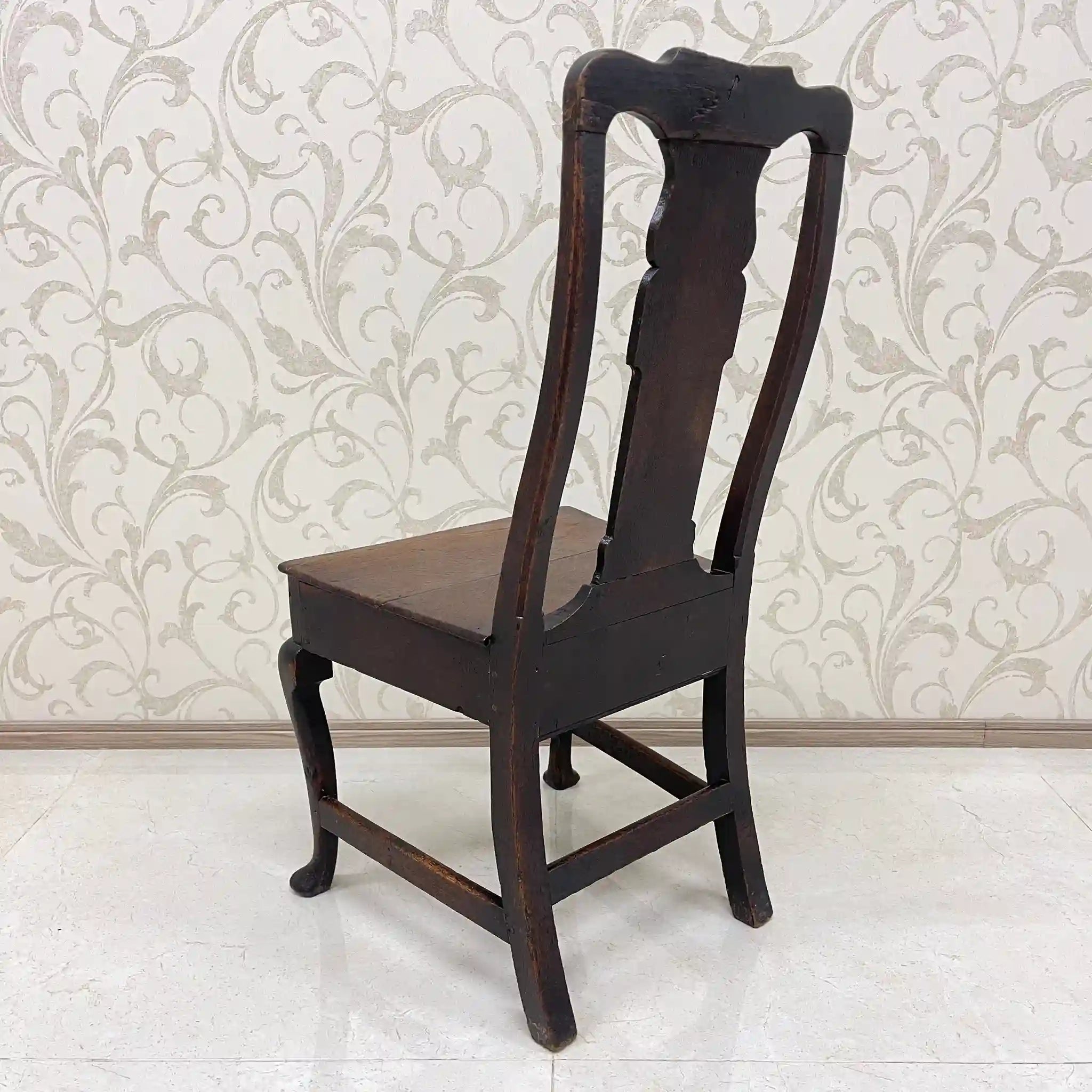 【アンティーク】 アンティーク ホールチェア / クイーンアン様式 / オーク材 / イギリス