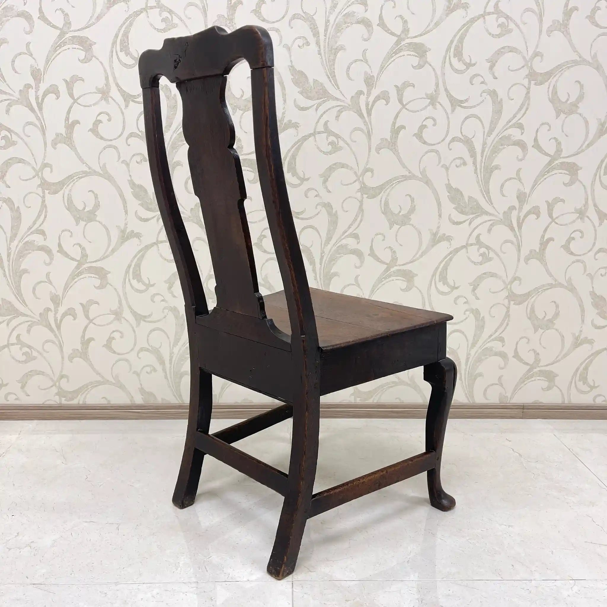 【アンティーク】 アンティーク ホールチェア / クイーンアン様式 / オーク材 / イギリス