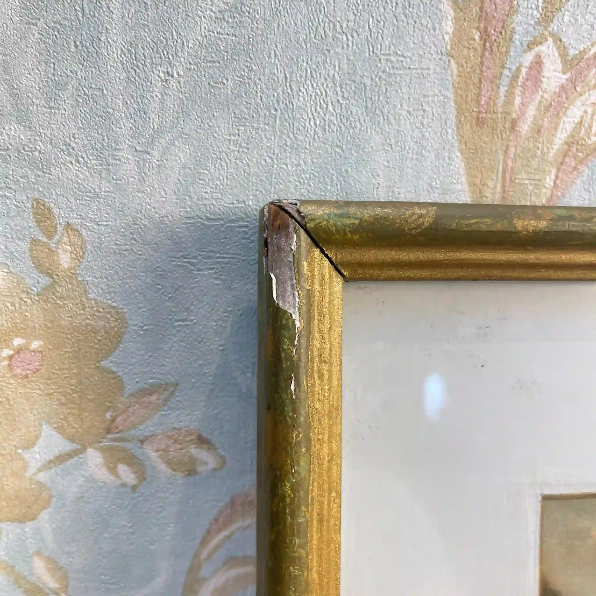 【アンティーク】エスタンプ(複製版画) コレスチン・ブルグナー サイン入り イギリス直輸入