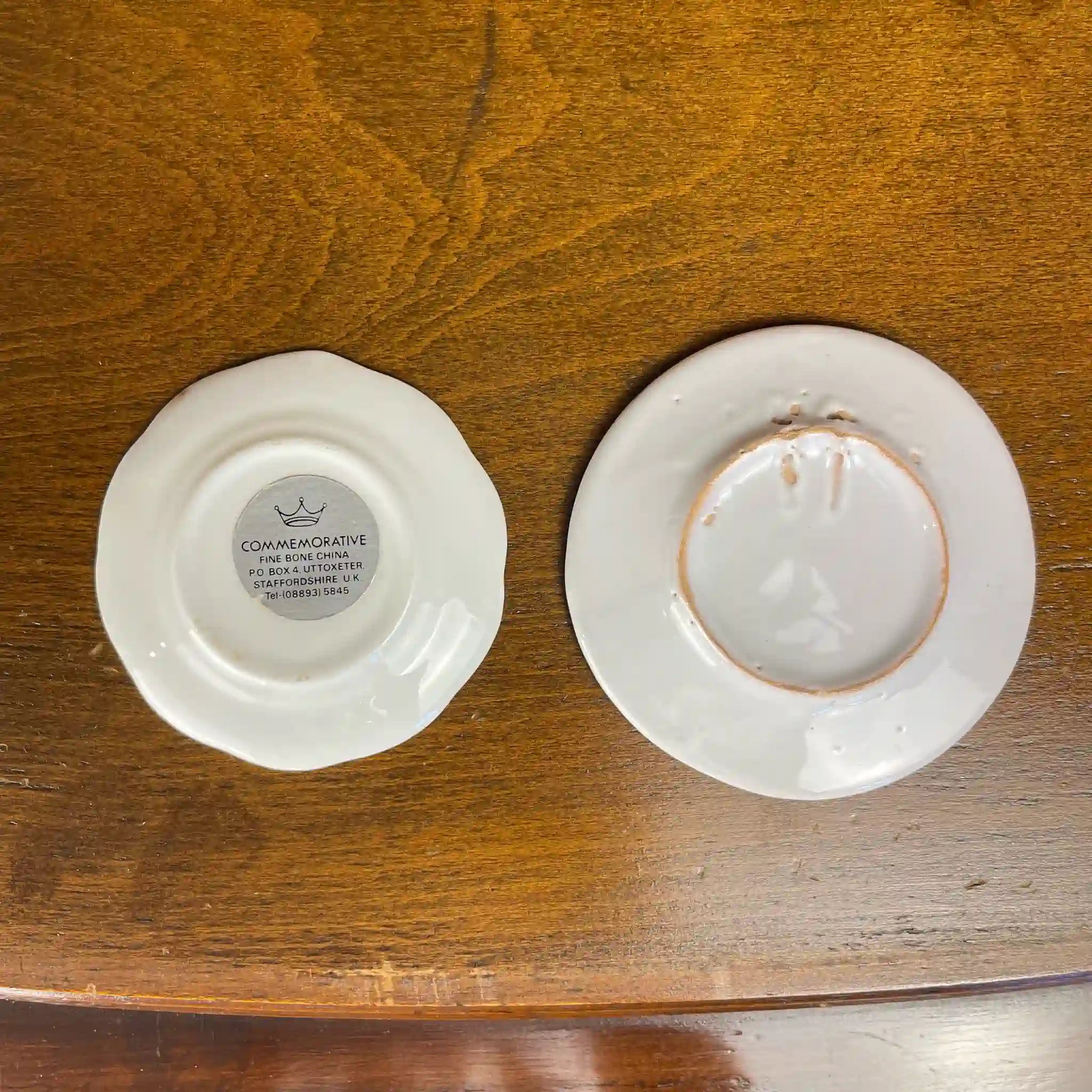 【アンティーク】陶器皿&コースター 2枚セット イギリス直輸入