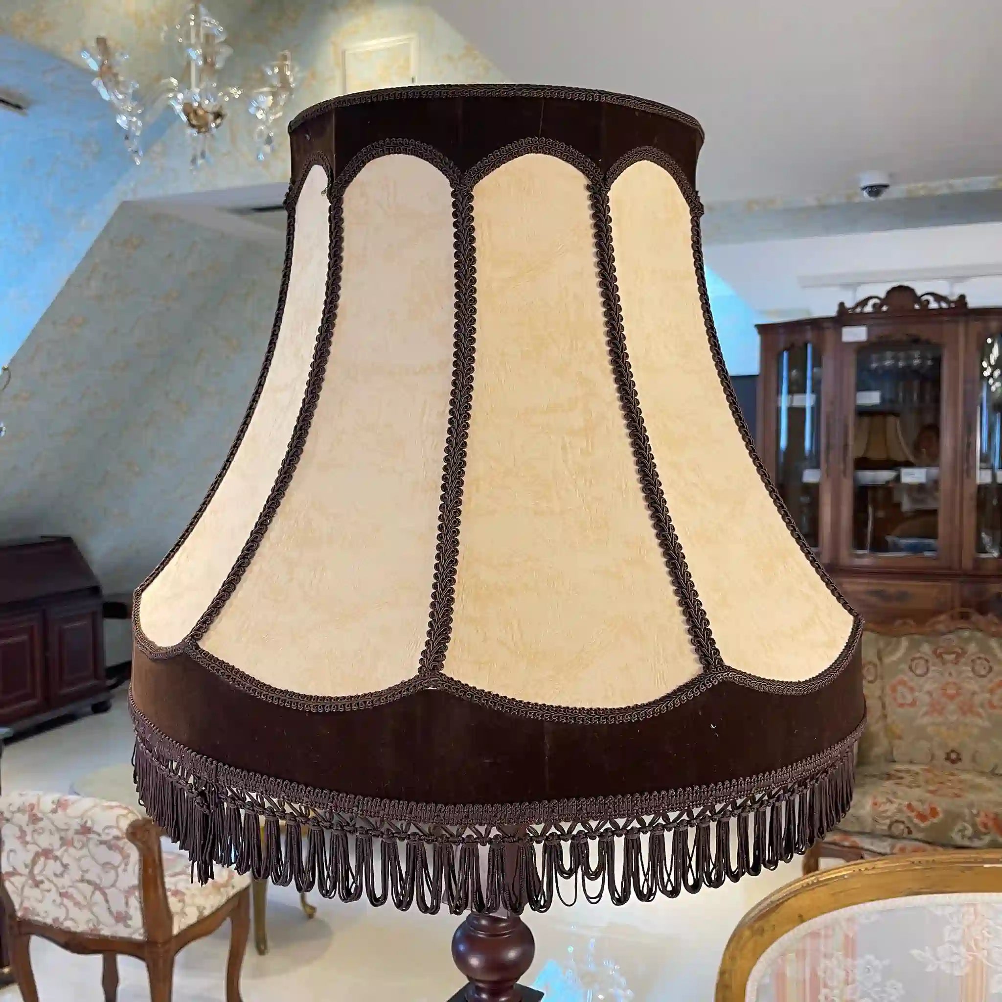 【ビンテージ】 ビンテージ フロアライト / タッセルシェード