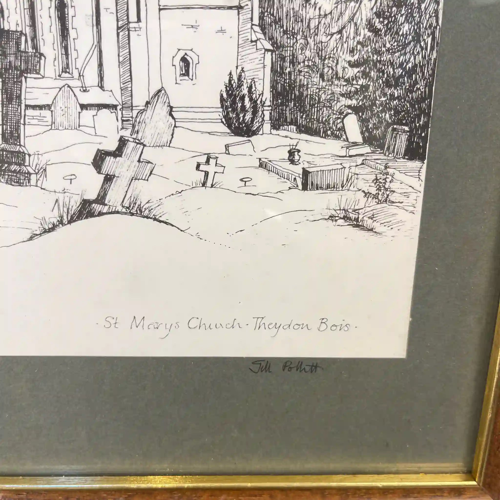 【アンティーク】モノプリント版画 ギル・ポリット イギリス直輸入