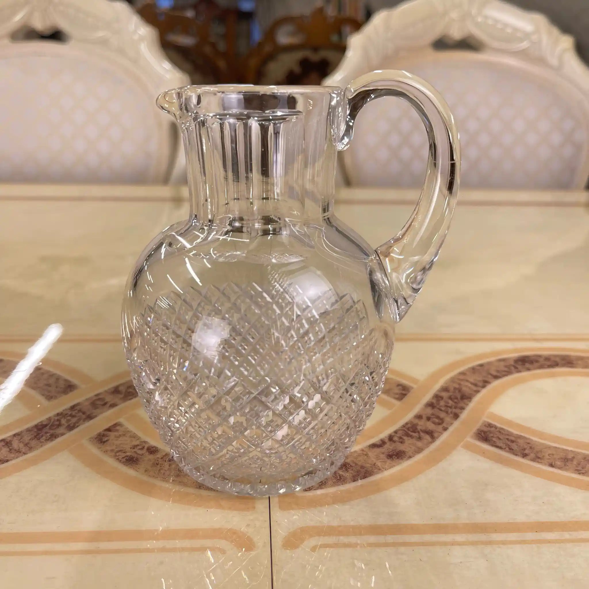 【アンティーク】 ジャグ(水差し) / スターカットパターン / 19世紀~20世紀初頭 / イギリス