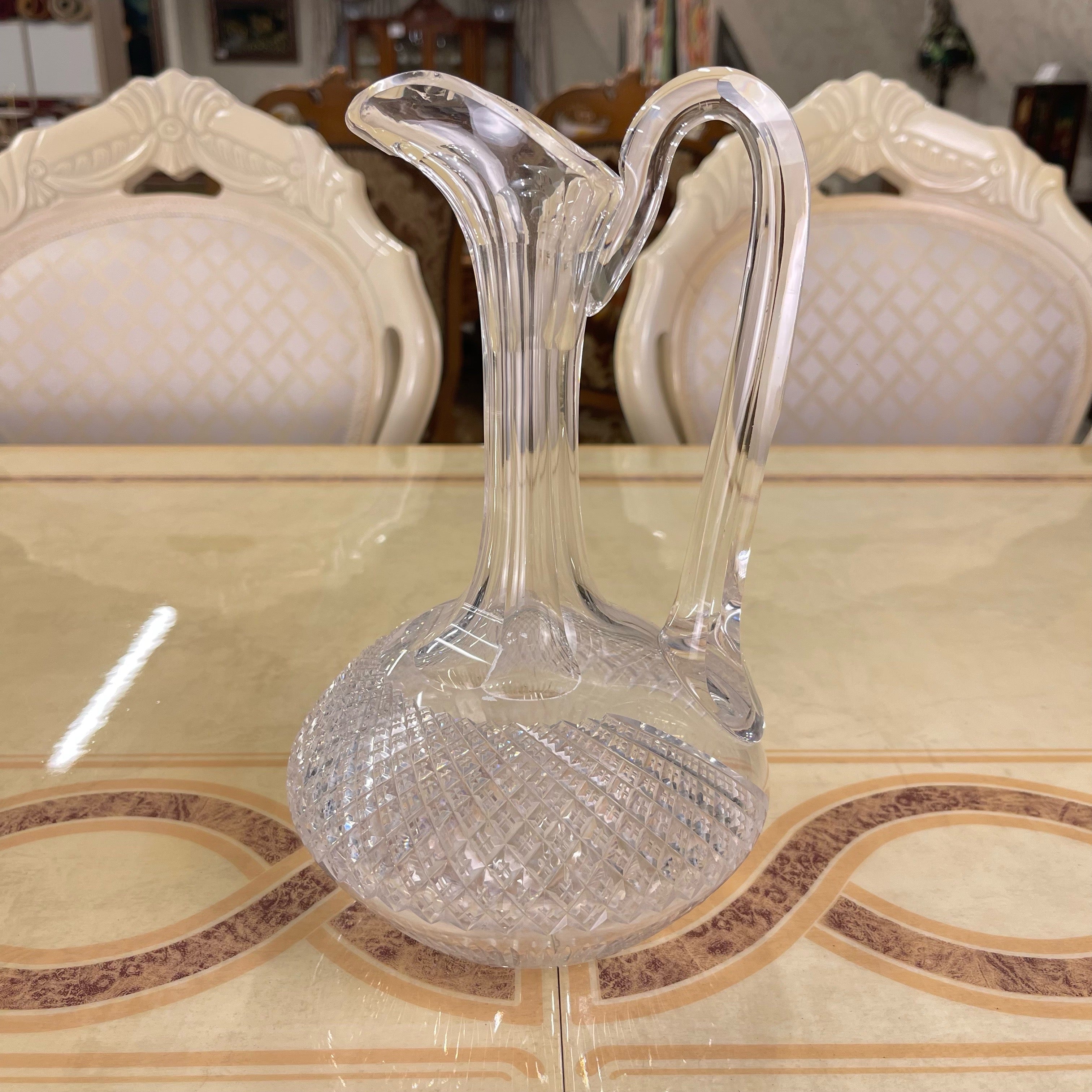 【アンティーク】 ジャグ(水差し)  / ダイヤモンドカット / 19世紀~20世紀初頭 / イギリス