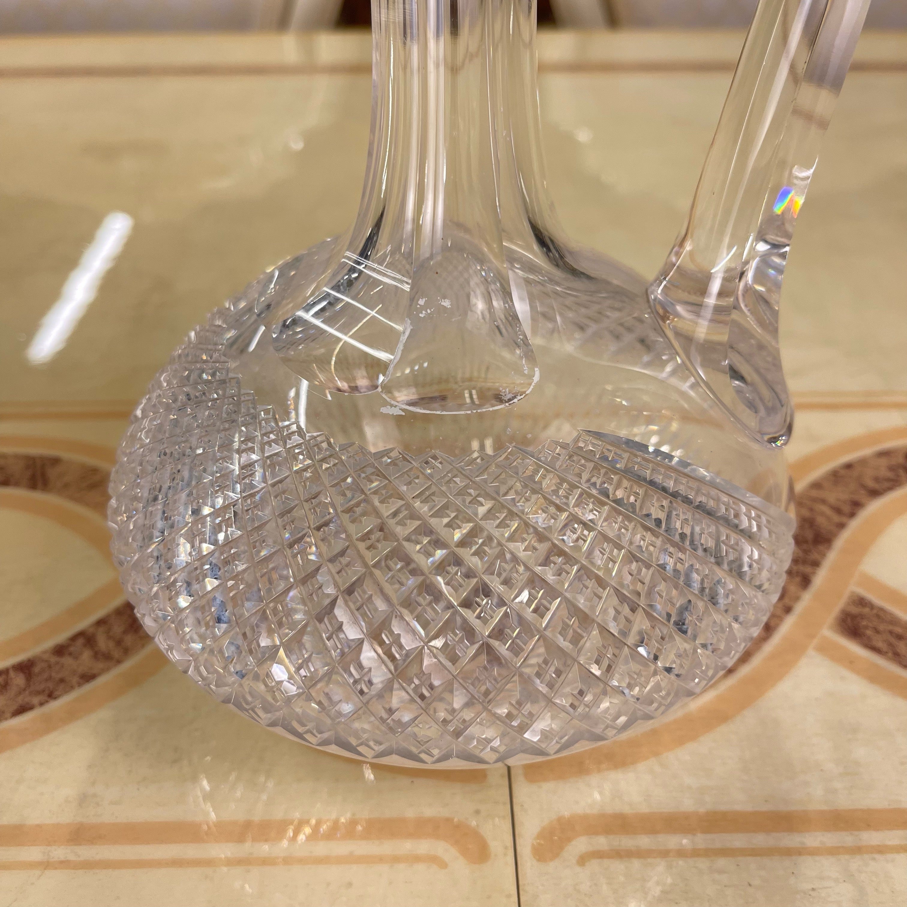 【アンティーク】 ジャグ(水差し) / ダイヤモンドカット / 19世紀~20世紀初頭 / イギリス