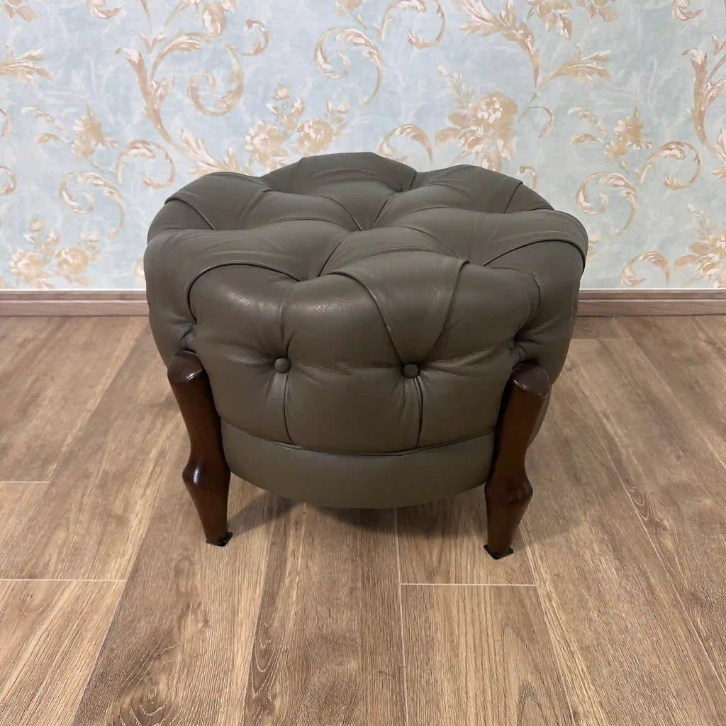 【美品】マルニ ベルベットオットマン ブラウン マルニ木工(Marni) / オットマン(スツール) / ベルサイユシリーズ
