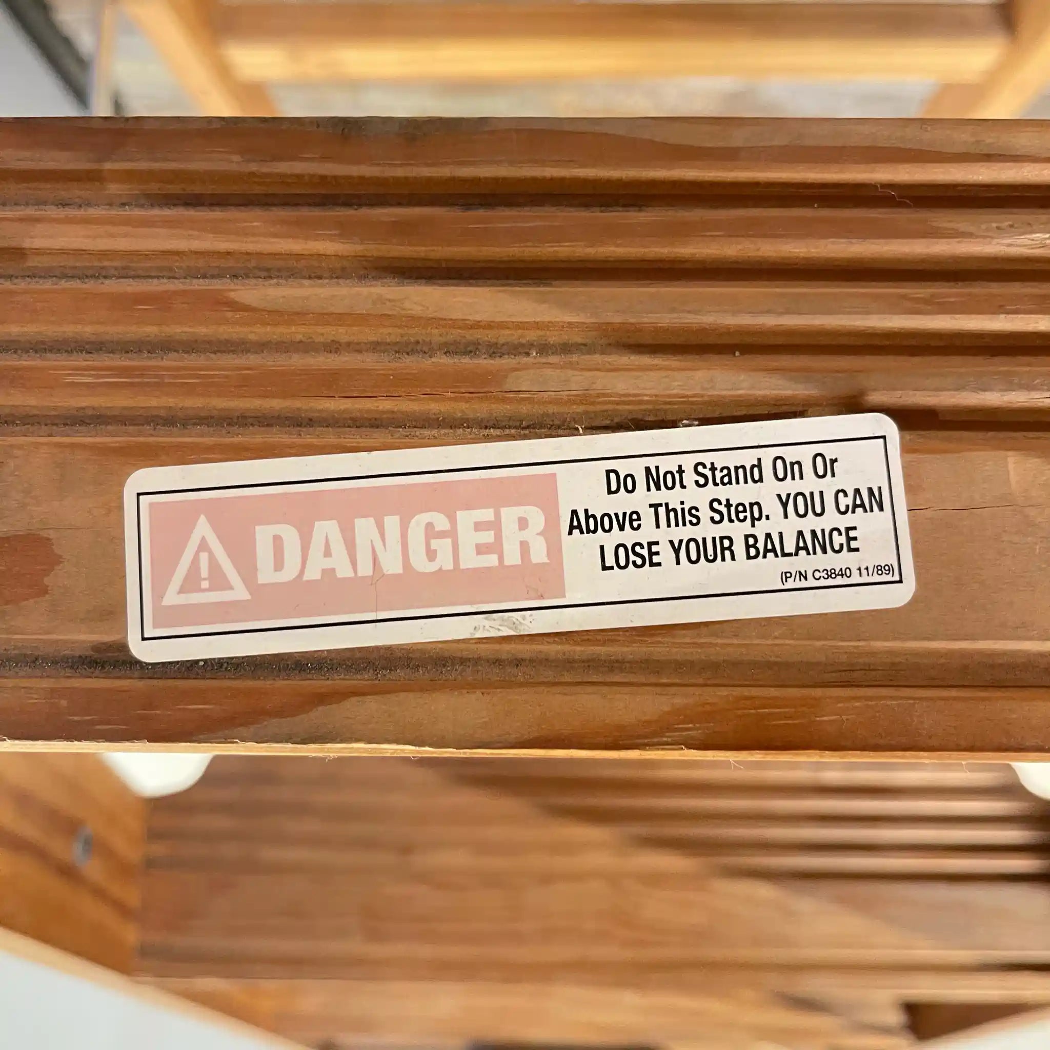 Vintage Michigan Ladder, 6 Steps, Babcock, BW336, Yellow Pine, USA