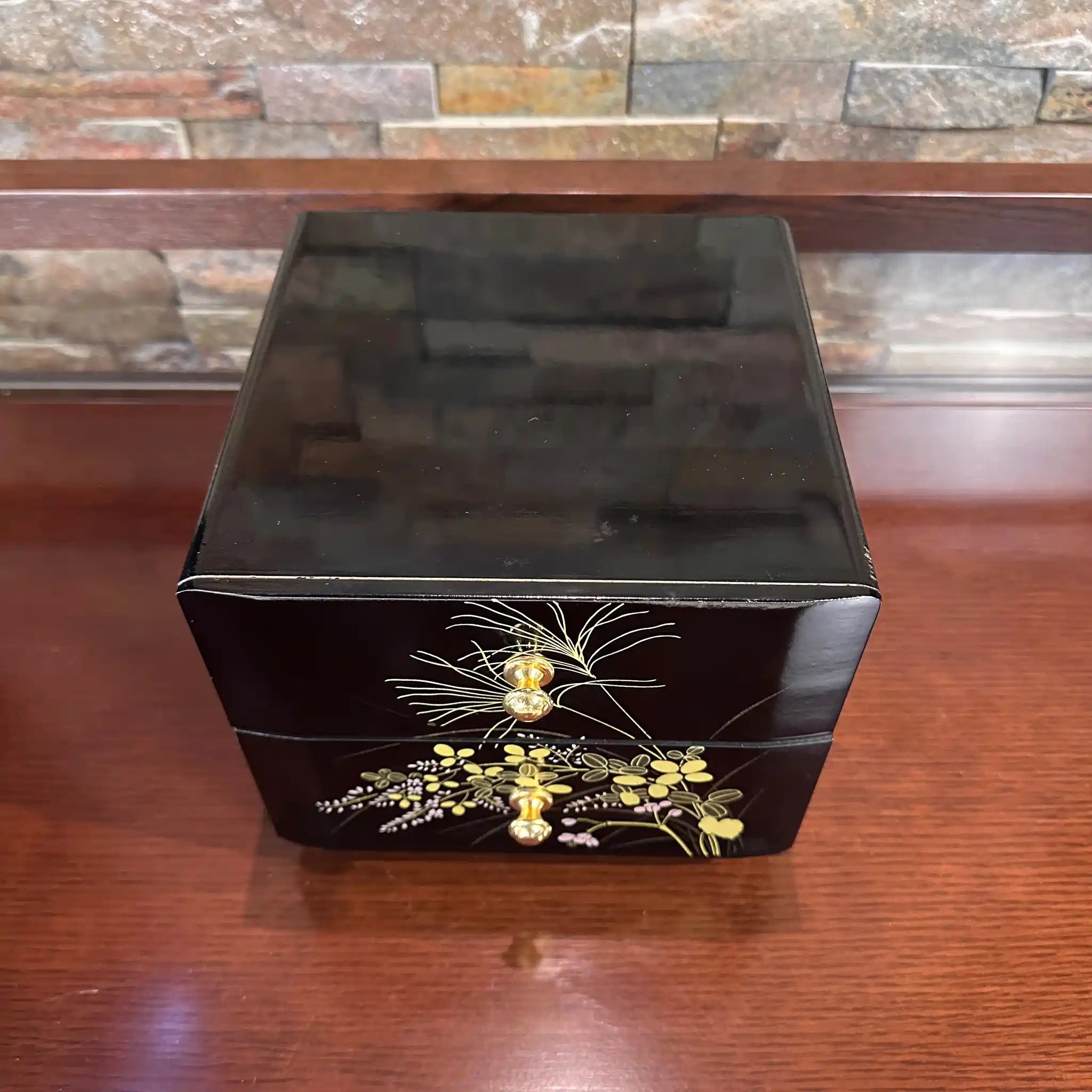【骨董品】 小物入れ 漆塗り