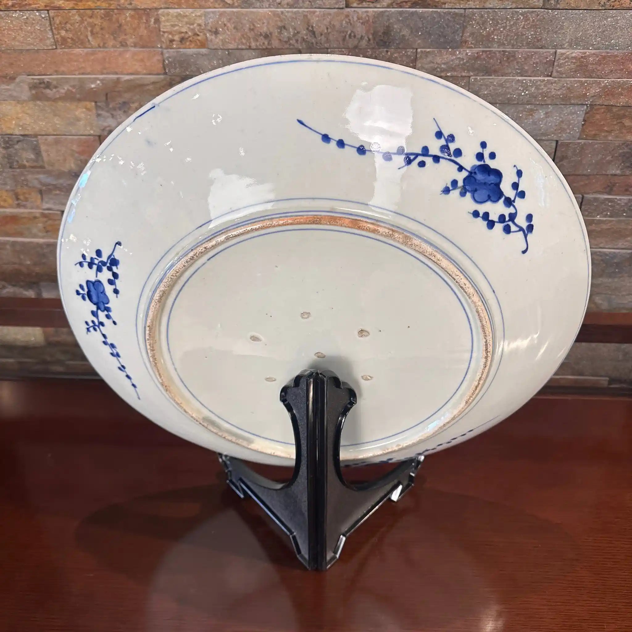【骨董品】 大皿 染付 明治時代