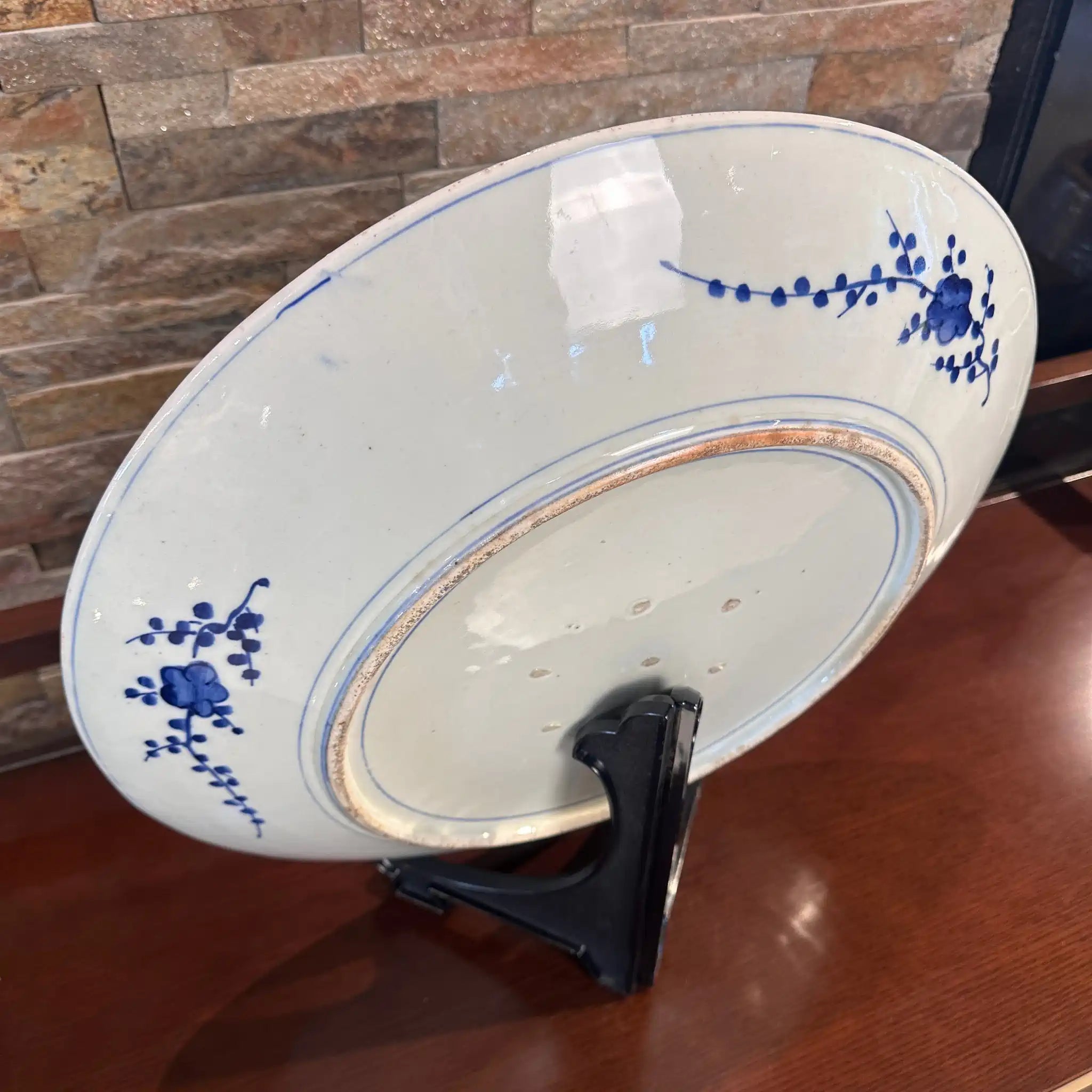 【骨董品】 大皿 染付 明治時代