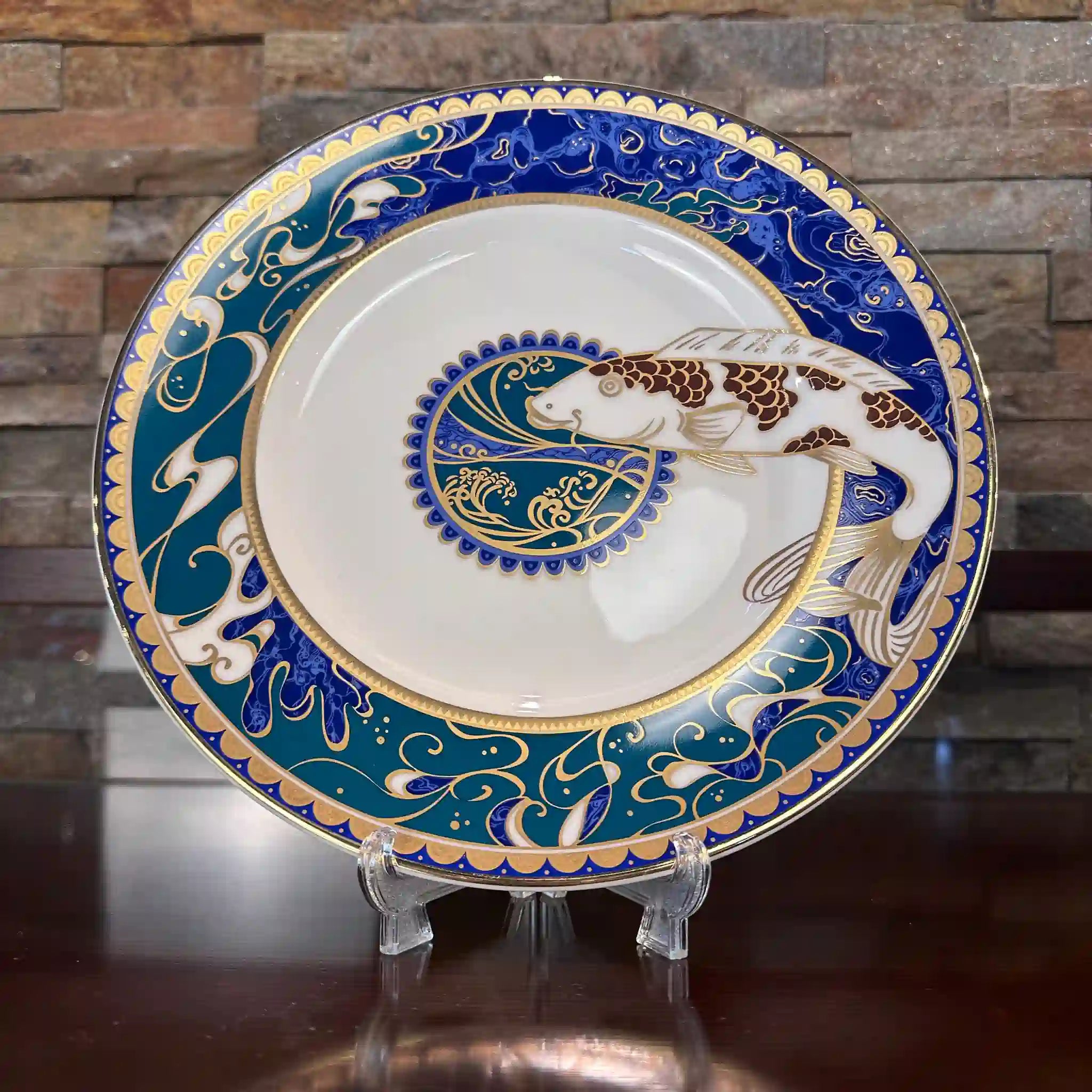 【リユース】プレート Royal Doulton 鯉絵 箱あり 未使用