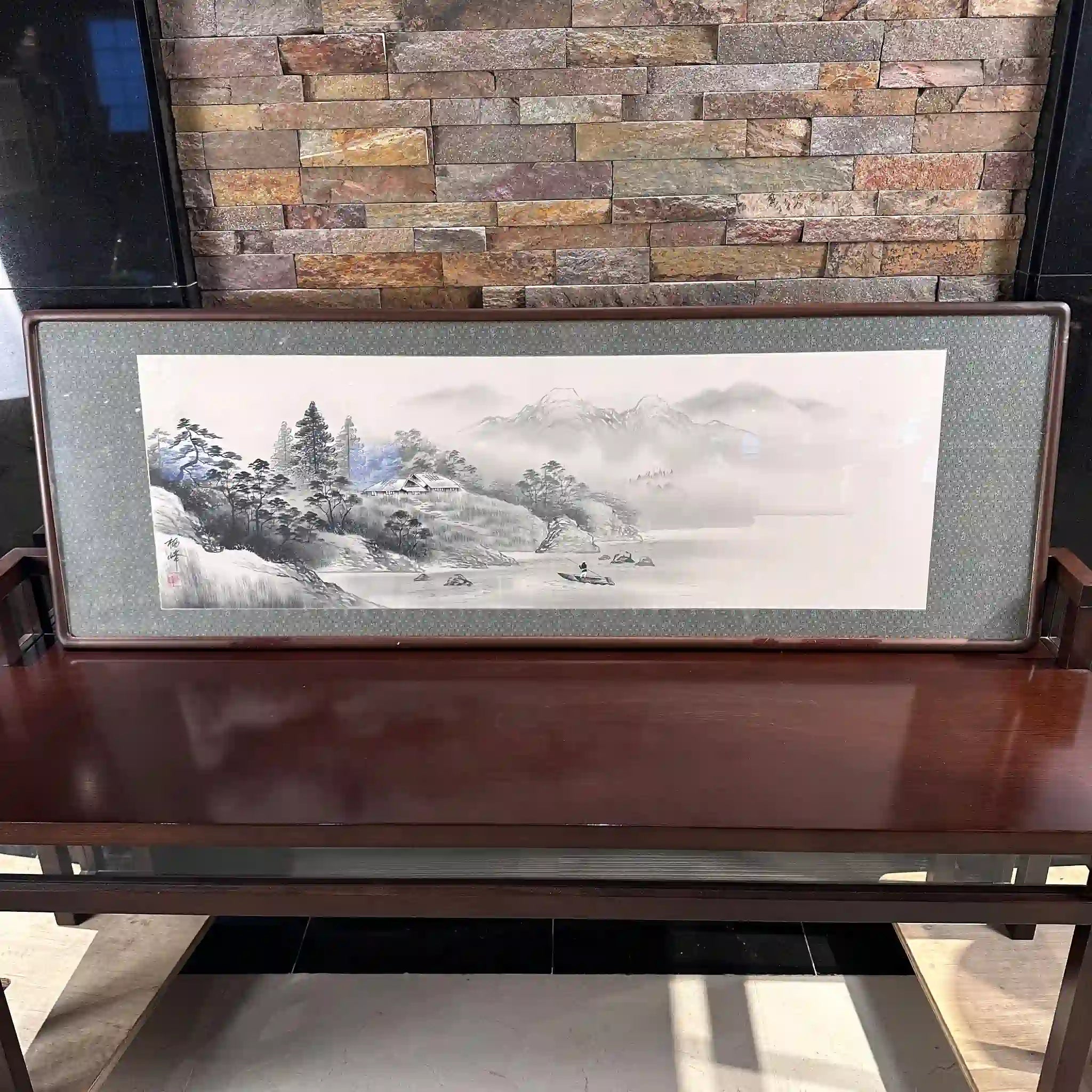 【骨董品】 欄間絵 水墨画