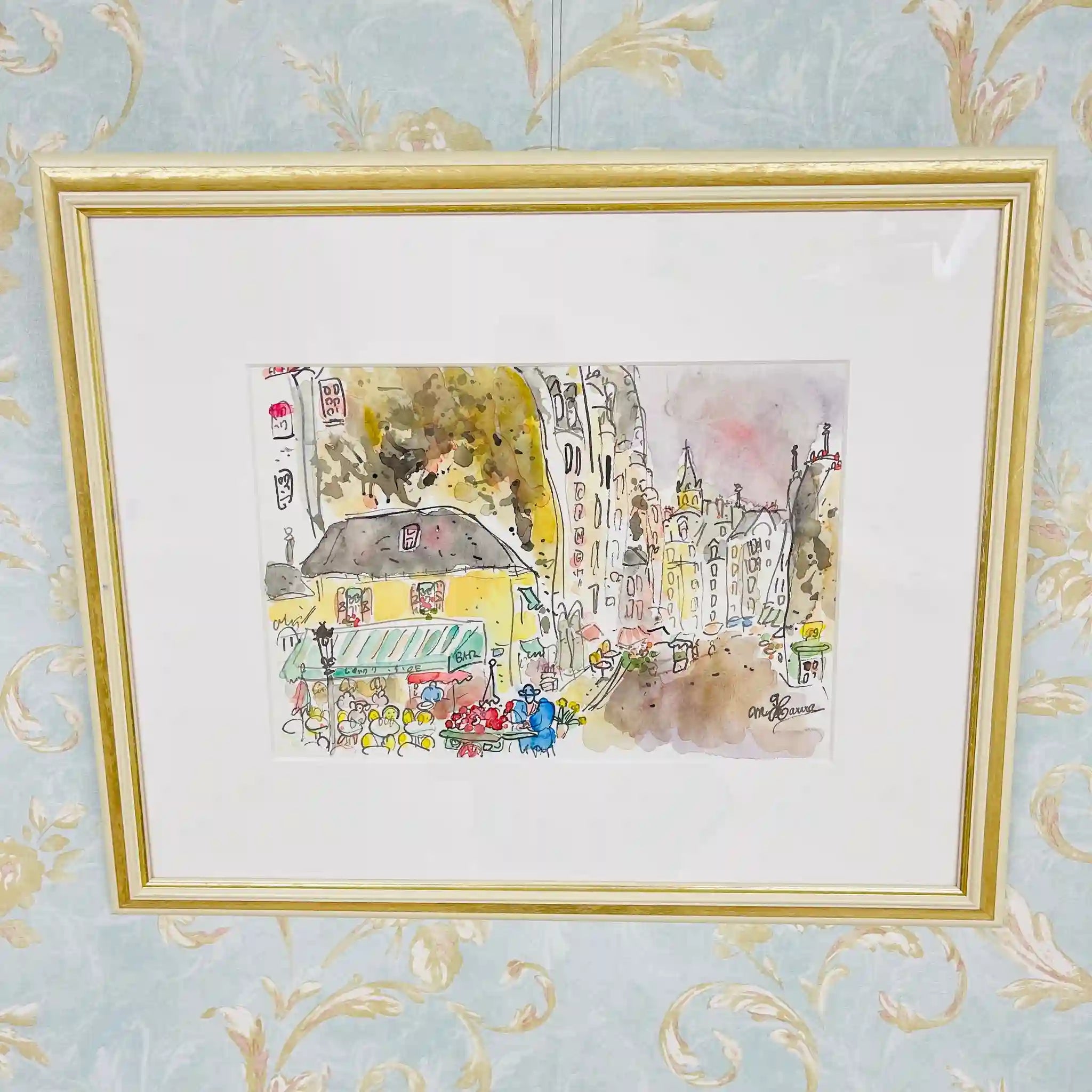 【アート/装飾品】絵画 浜征彦 / サンミッシェル広場 /
