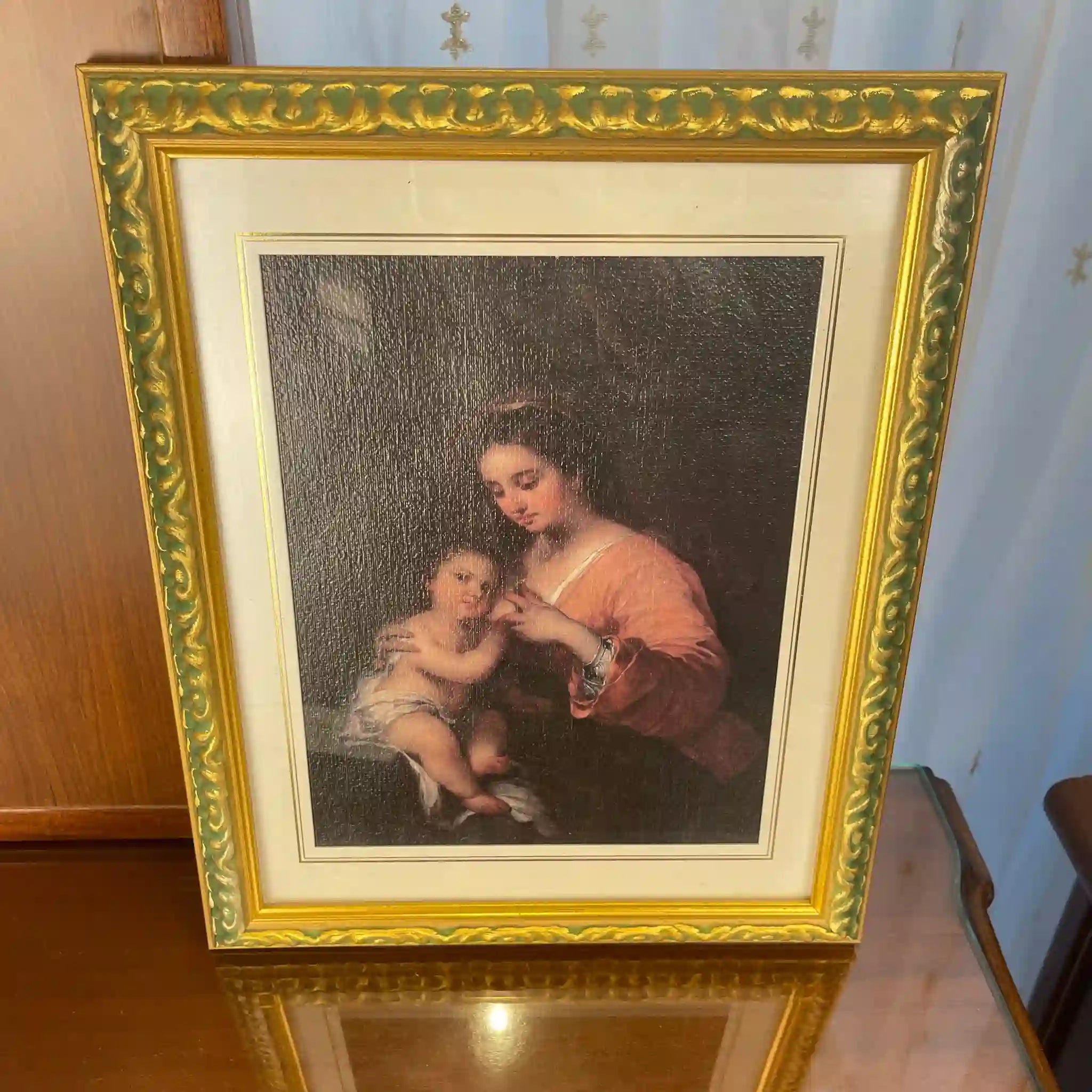 【アート/装飾品】人物画 母と子供